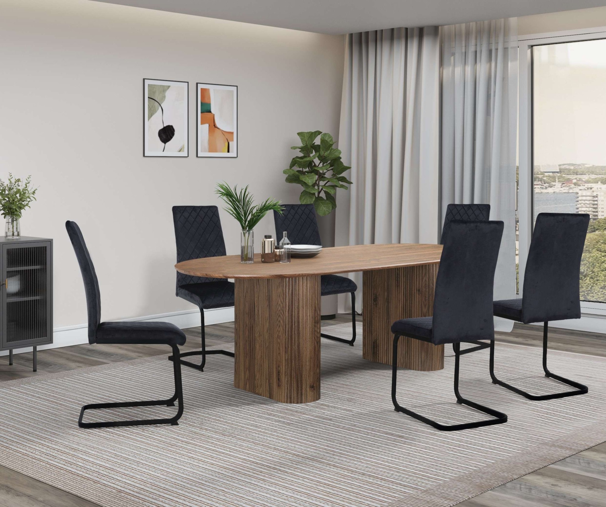 OTTO home Esszimmerstuhl »Valbourg«, 2 St., Freischwinger, gepolsterte Rückenlehne und Sitzfläche, Sitzhöhe 48 cm