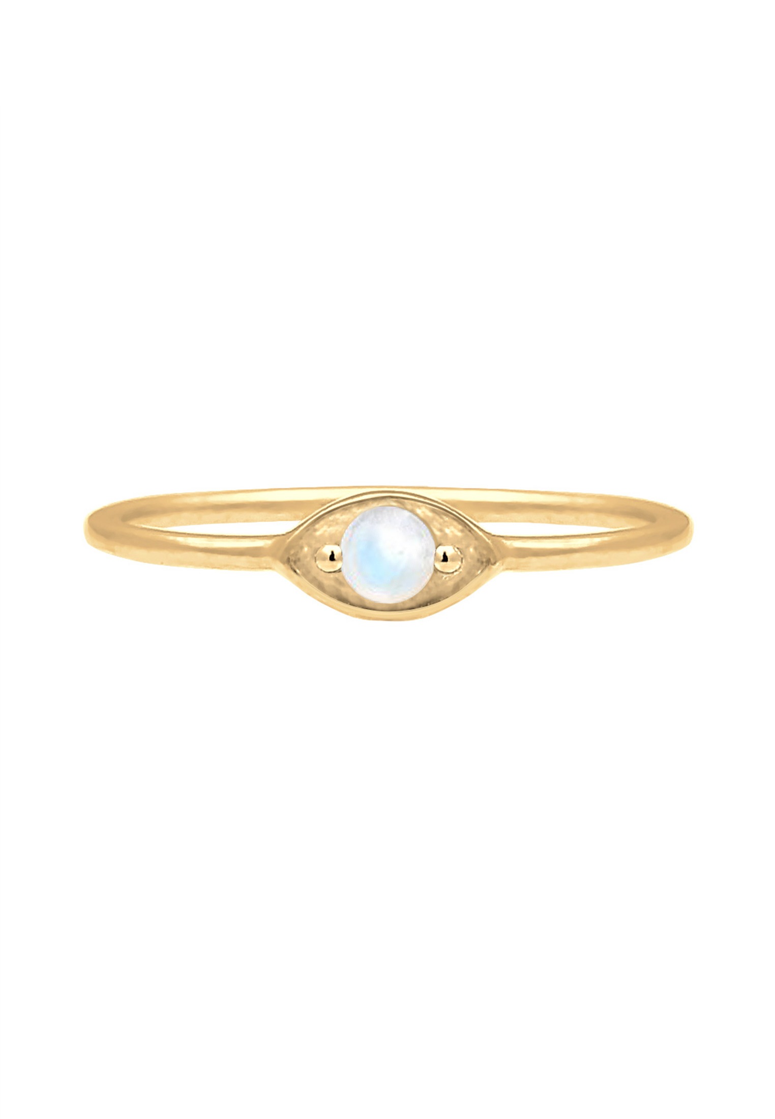 Elli Silberring »Ring Evil Eye Mondstein Weiß 925 Sterling Silber vergoldet«