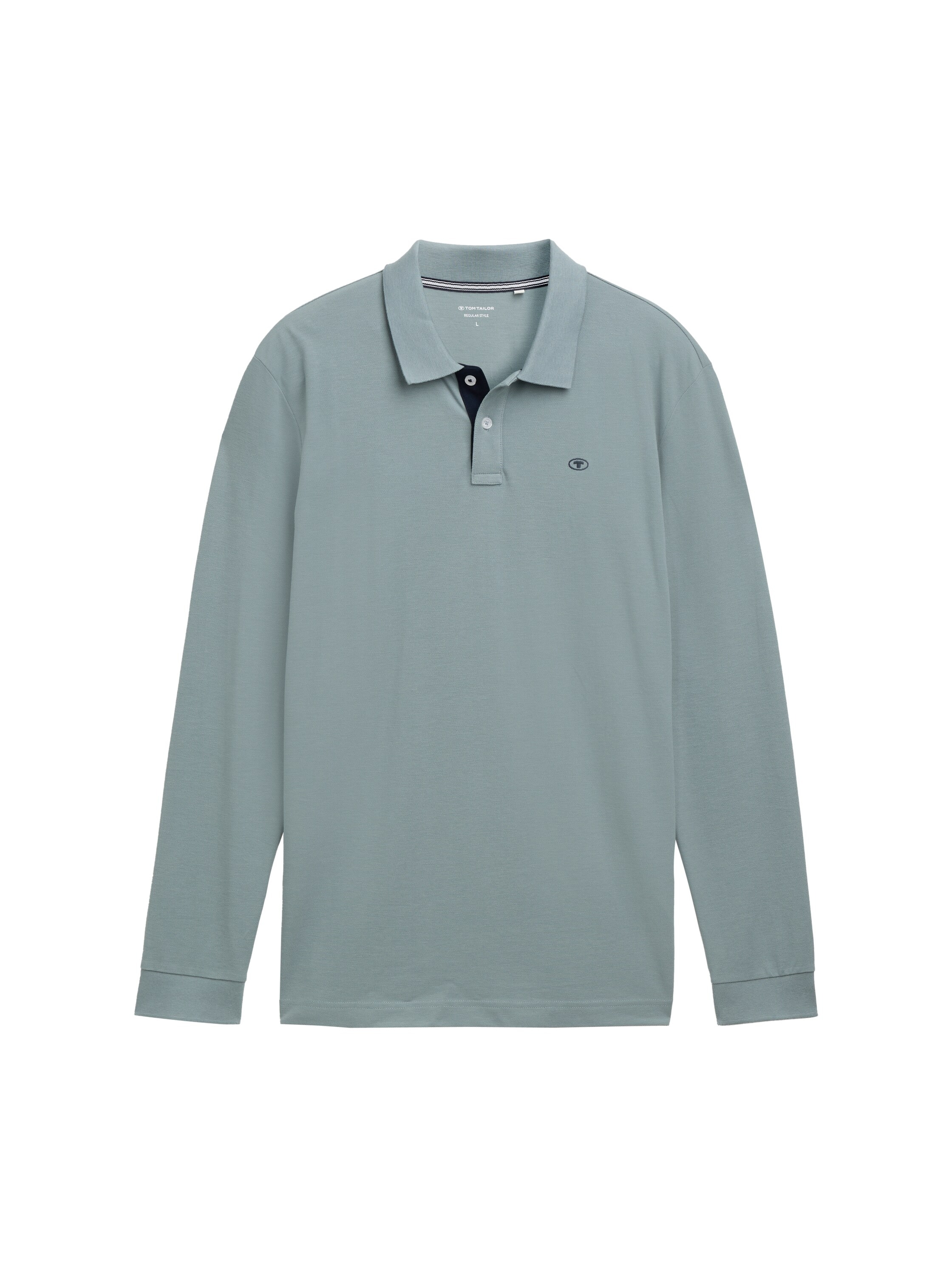 TOM TAILOR Langarm-Poloshirt, mit Logo-Stickerei