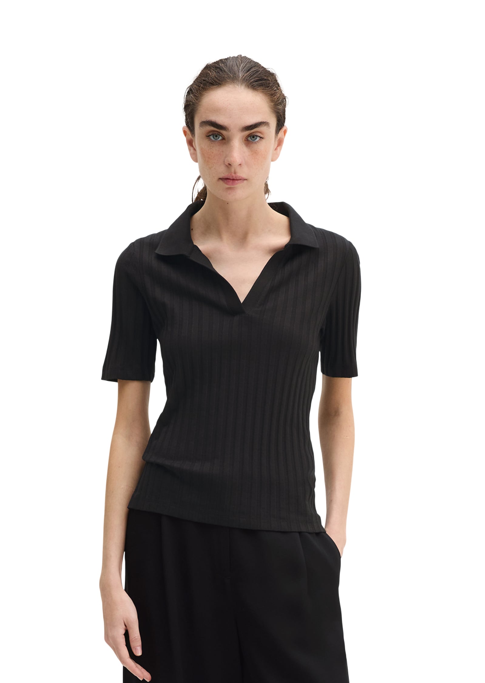 Marc O'Polo Poloshirt Pointelle slim mit TENCEL™ Modal