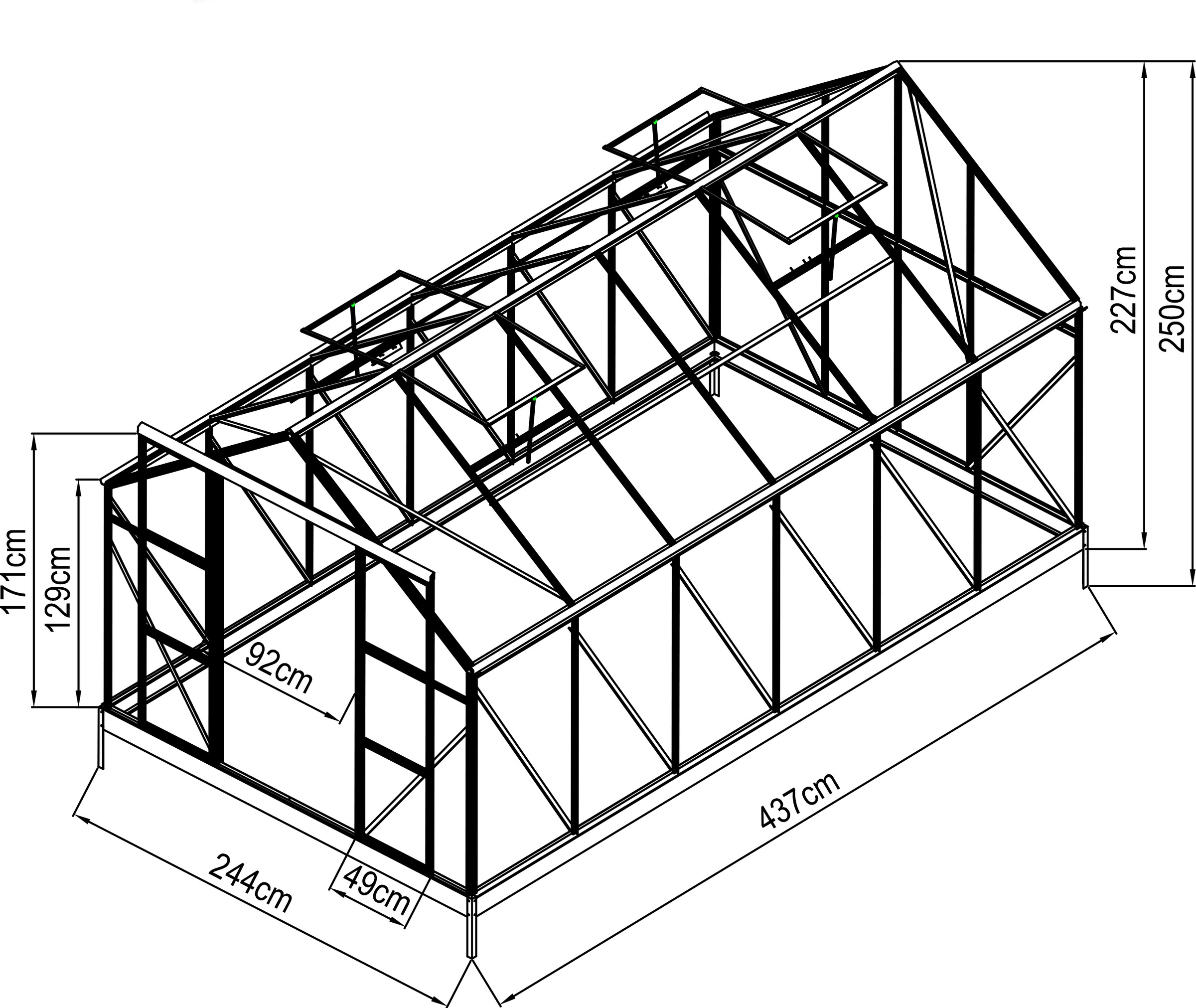 KONIFERA Gewächshaus »Asti 4300«, (Komplett-Set)