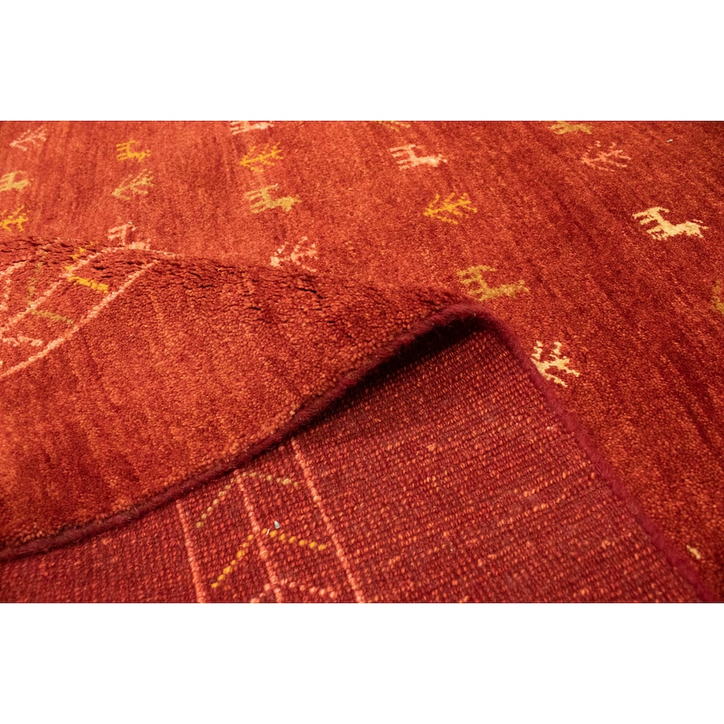 morgenland Wollteppich »Gabbeh Minimal Rosso 240 x 168 cm«, rechteckig, Unikat mit Zertifikat