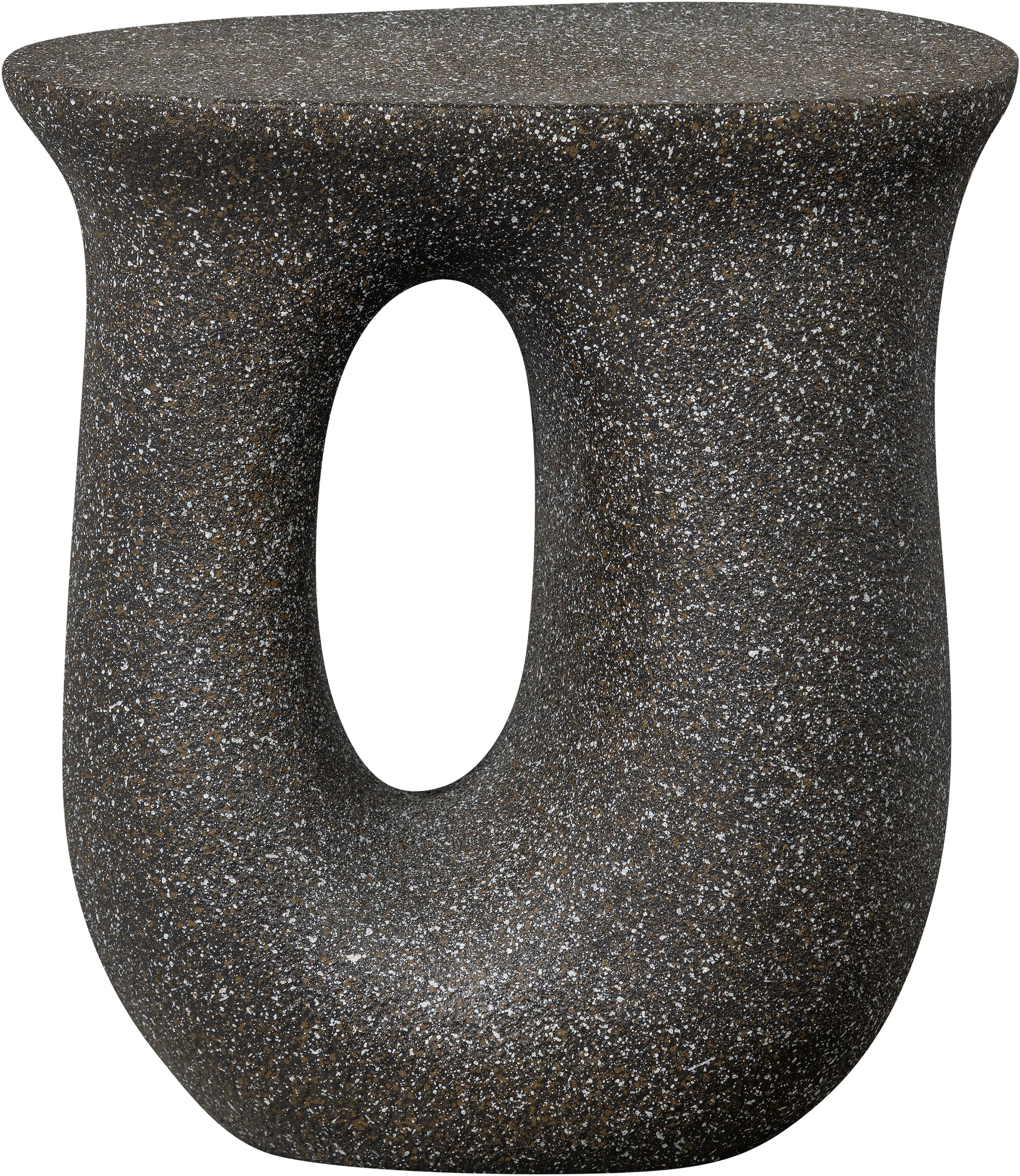 WOOOD Beistelltisch »Moson aus Magnesiumoxid mit organischer Form B 42 x T 33 x H 45 cm« Einzigartig durch Materialstruktur, Tragkraft 20 kg, Eigengewicht 6 kg