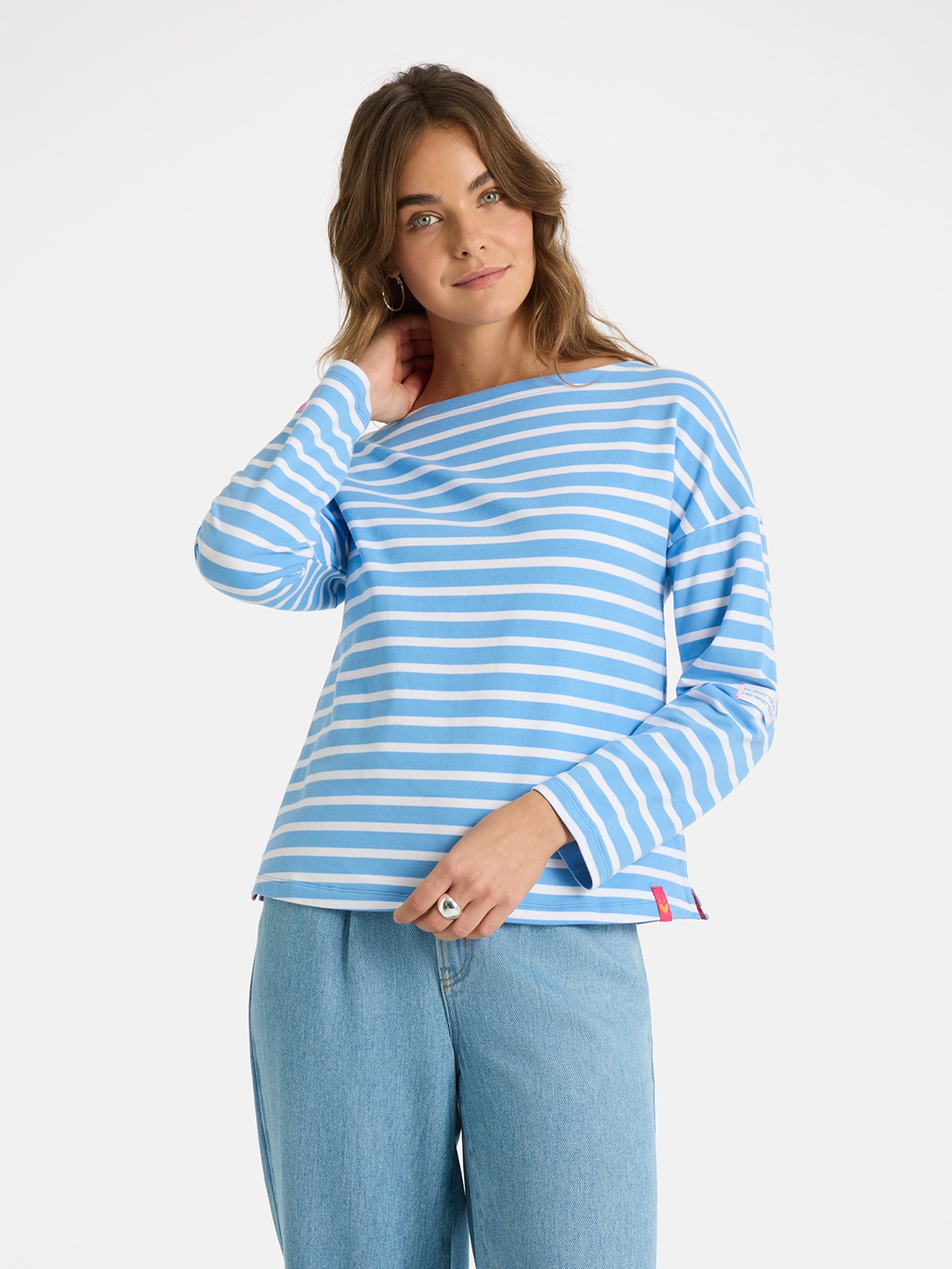 Lieblingsstück Langarmshirt »StineL« mit U-Boot Ausschnitt, Streifenmuster