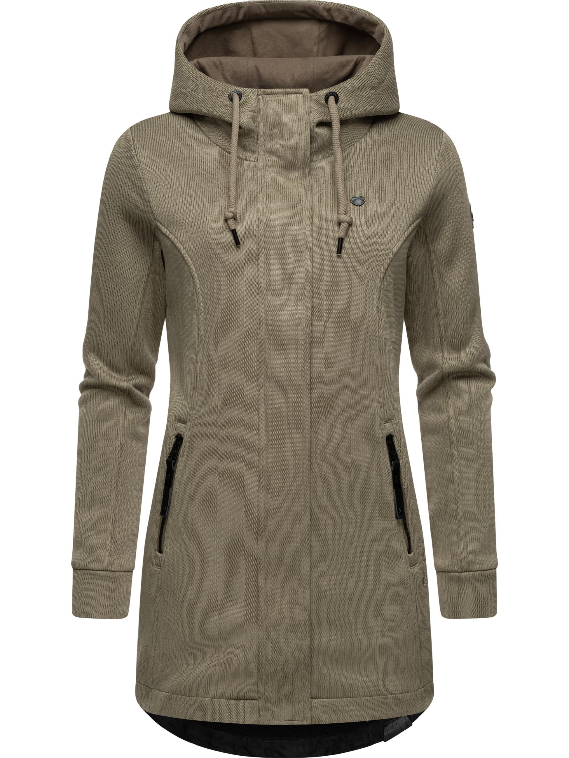 Kapuzensweatjacke »Sweatjacke Letti Bonded«, Sportliche Kapuzenjacke in Feinstrick-Optik