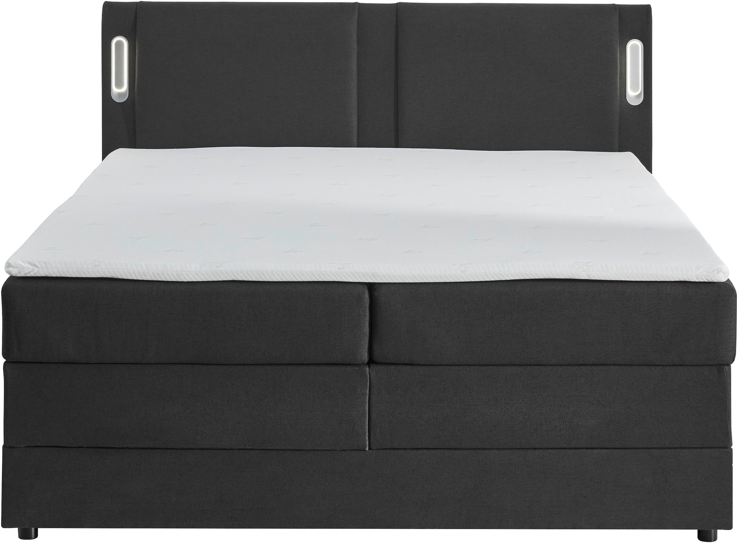 INOSIGN Boxbett »Elverta inkl. Bettkasten und LED-Beleuchtung« erhältlich in der Breite 180x200cm, Kopfteil in Kissenoptik