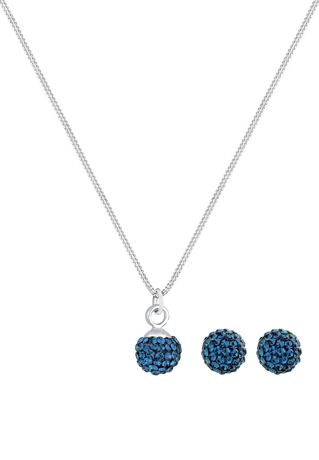 Elli Ohrring und Ketten Set »Schmuckset Kugel 925 Sterling Silber, mit Kristallen von Swarovski®«
