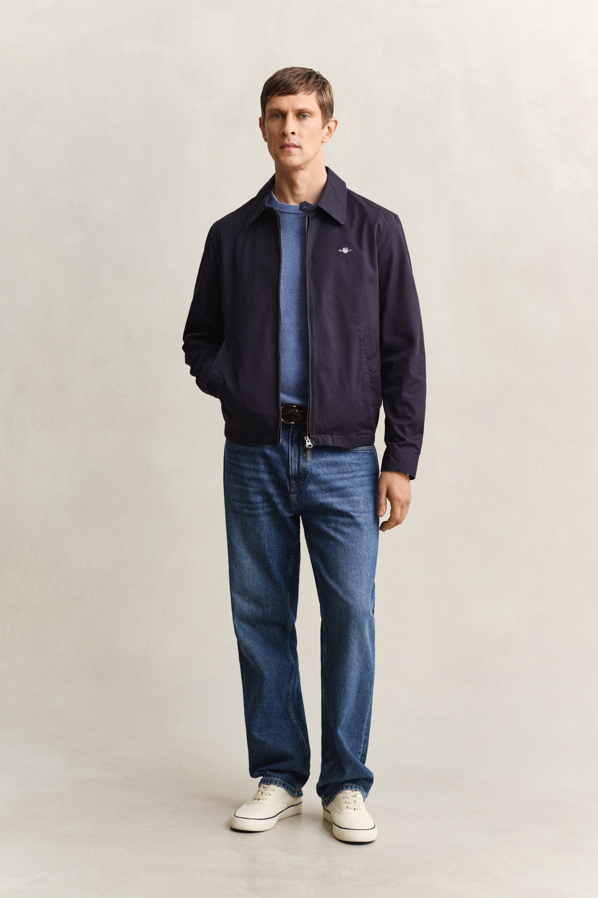 Gant Rundhalspullover »CLASSIC COTTON C-NECK« Premium Strickpullver aus weicher 100% Baumwolle, Übergangspullover