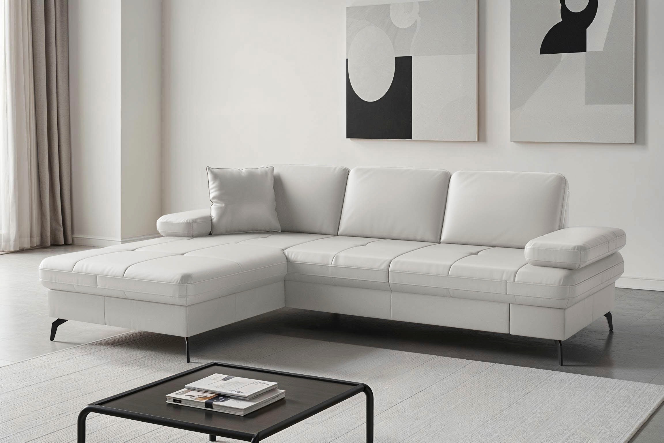 sit&more Ecksofa »Morris Jubi« mit Armteilfunktion & 1 Zierkissen, optional Bettfunktion