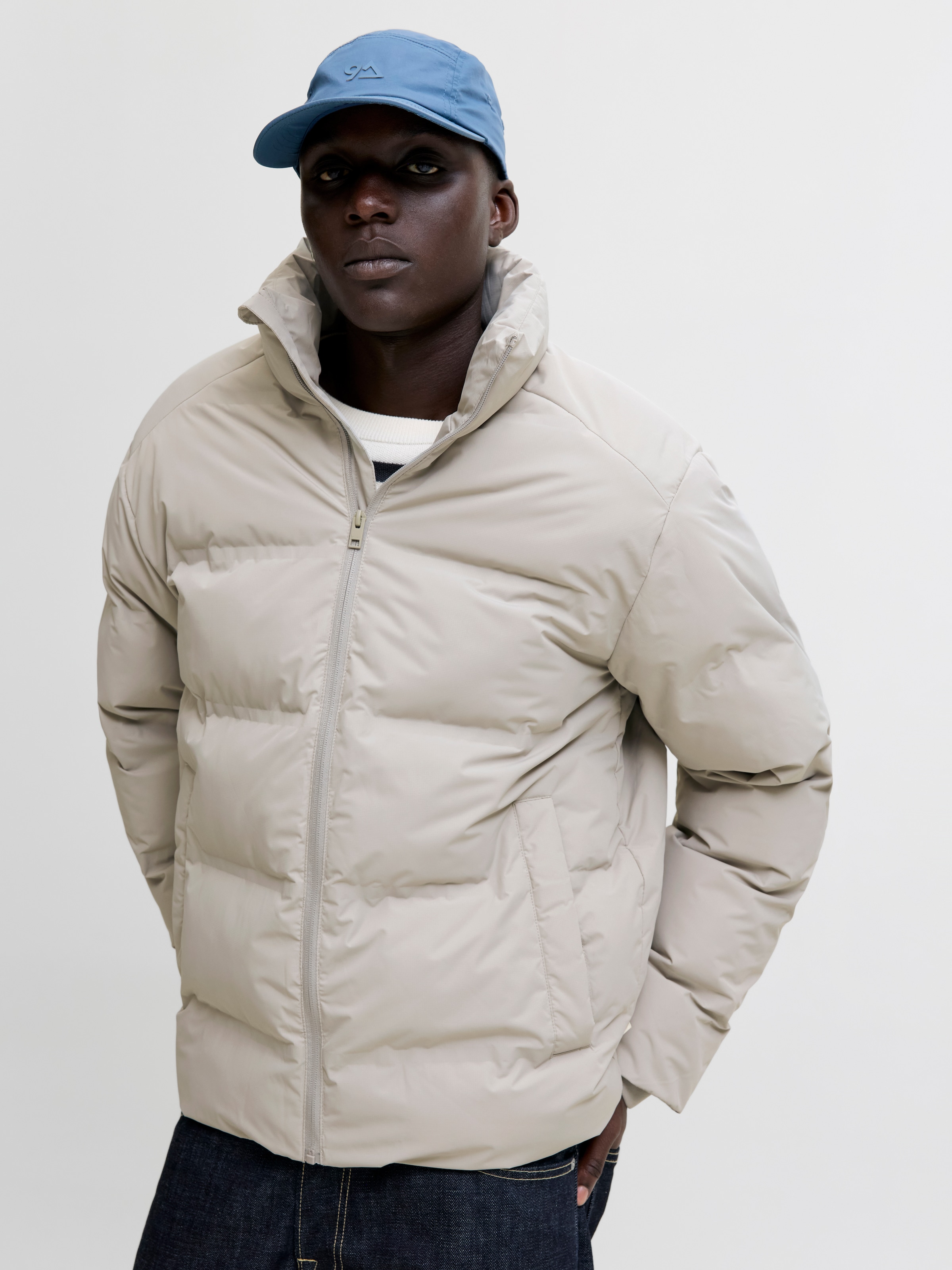 Jack & Jones Steppjacke »JJESOHO PUFFER COLLAR SN« ohne Kapuze