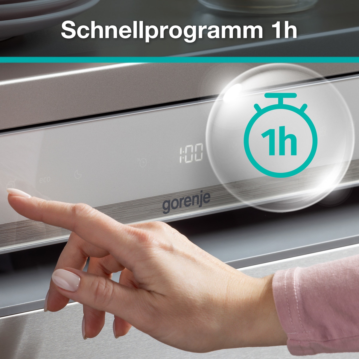 GORENJE teilintegrierbarer Geschirrspüler »GI673A92X« 9,4 l 16 Maßgedecke TotalDry - auto. Türöffnung