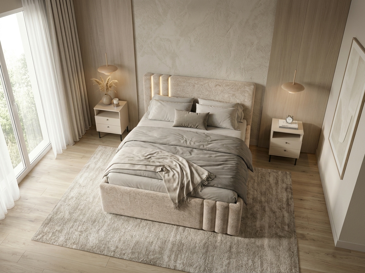 Home affaire Polsterbett »AESSIA in 2 Breiten- 160 und 180 cm, mit/ohne Bettkasten, Chenille« Stauraumbett, gepolstertes Kopfteil, ohne Matratze, modernes Design
