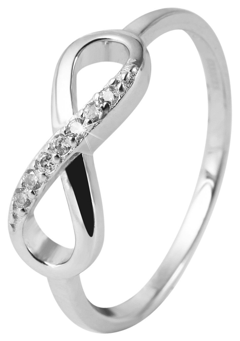 Adelia´s Fingerring »Damen Ring Unendlichkeitszeichen aus 925 Silber mit Zirkonia«