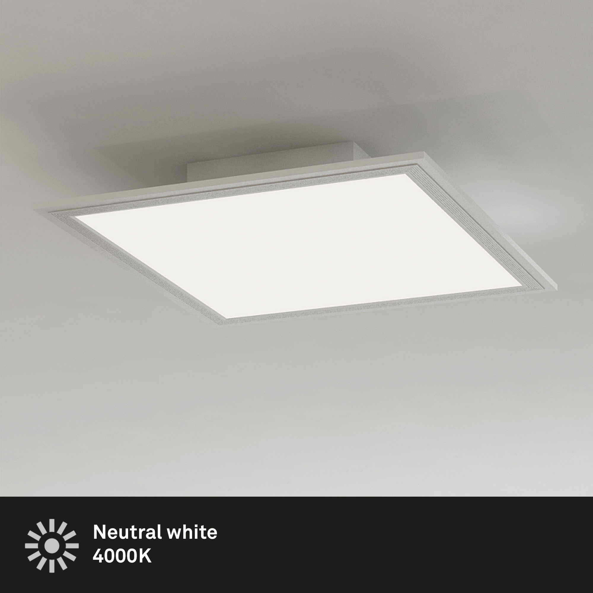 Briloner Leuchten LED Panel »7191016 SIMPLE«, 1 flammig, Deckenlampe, 29,5x29,5x5,5cm, Weiß, 12W, Wohnzimmer, Schlafzimmer