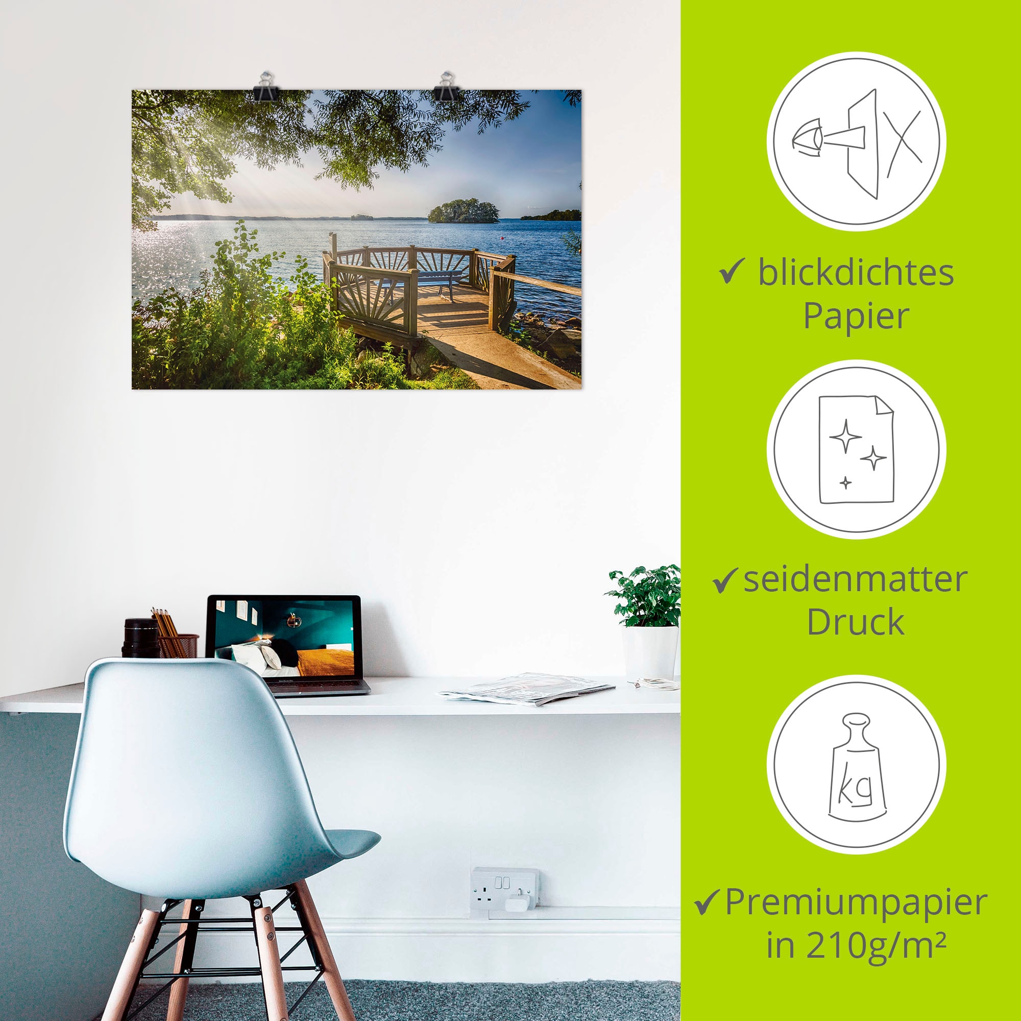 Artland Wandbild »Holsteinsche Schweiz Plöner See« Gewässer 1 Stk. tlg. als Leinwandbild, Poster in verschied. Größen