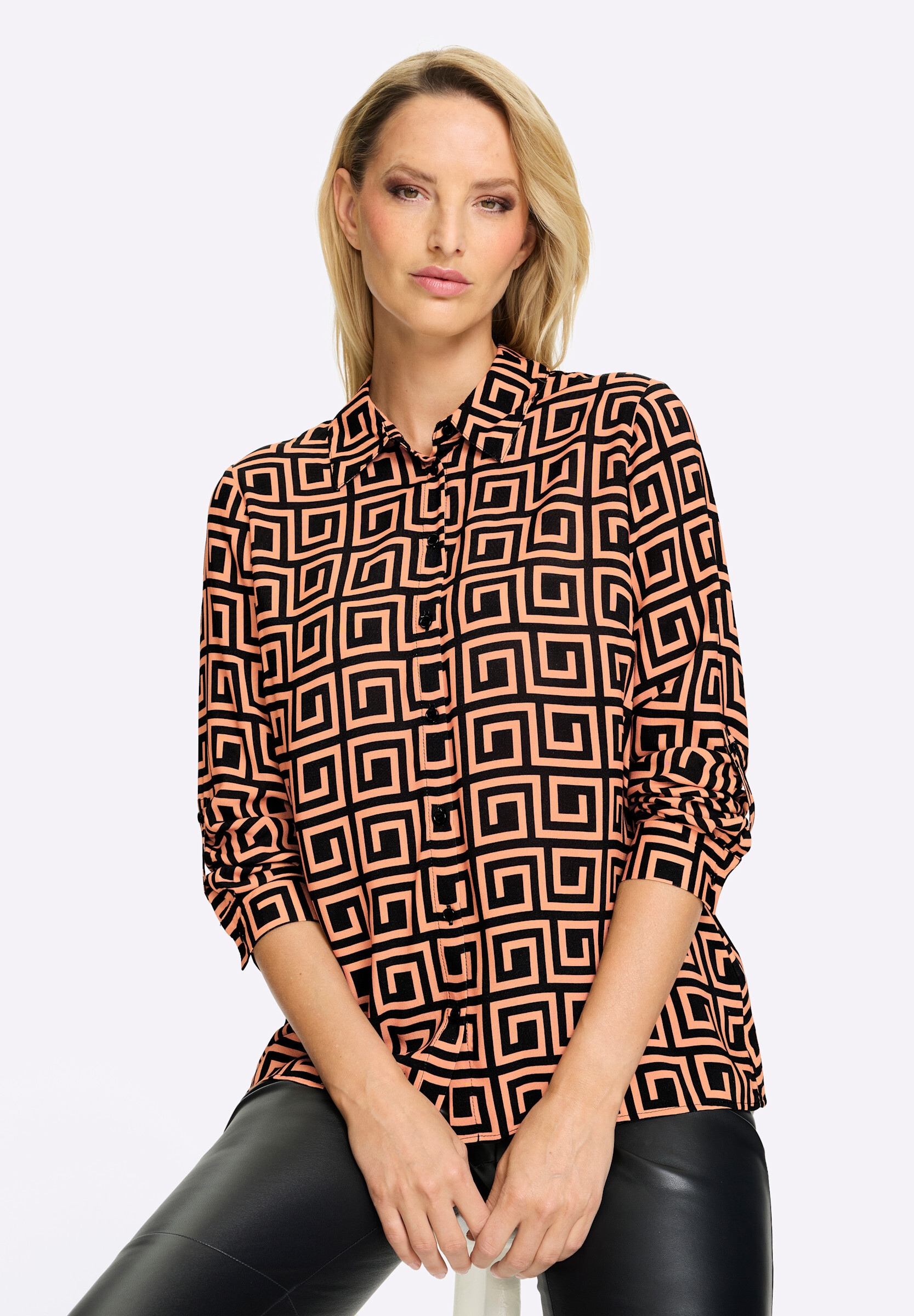 heine Hemdbluse »Druckbluse Druckbluse mit grafischem Muster«