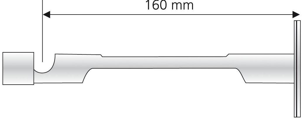 Liedeco Kombiträger, (1 St.), für Flächenvorhangschiene und Gardinenstangen Ø 20 mm