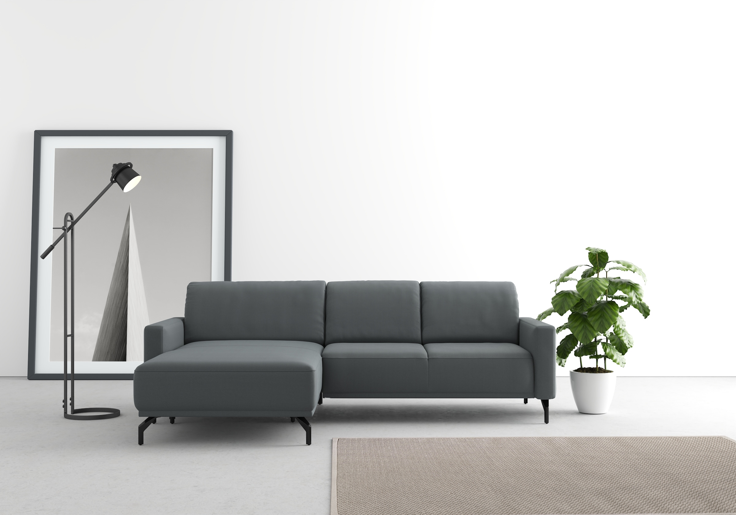 sit&more Ecksofa »Bailando L-Form« wahlweise mit Kopfteilverstellung und Vorziehsitz, motorisch