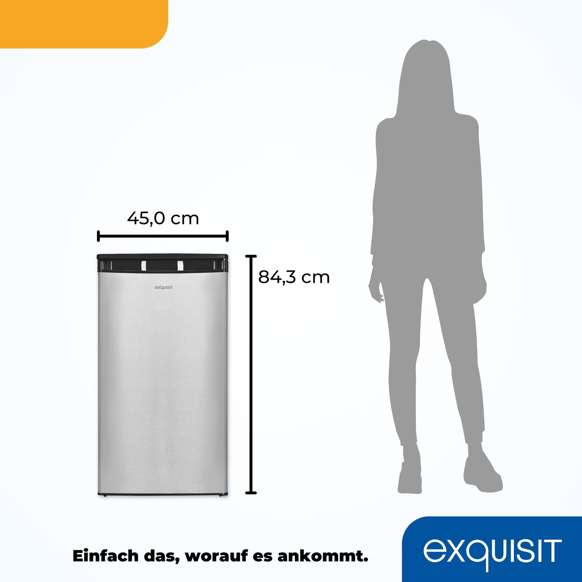 exquisit Vollraumkühlschrank »KS85-V-091E«, 76 L Volumen