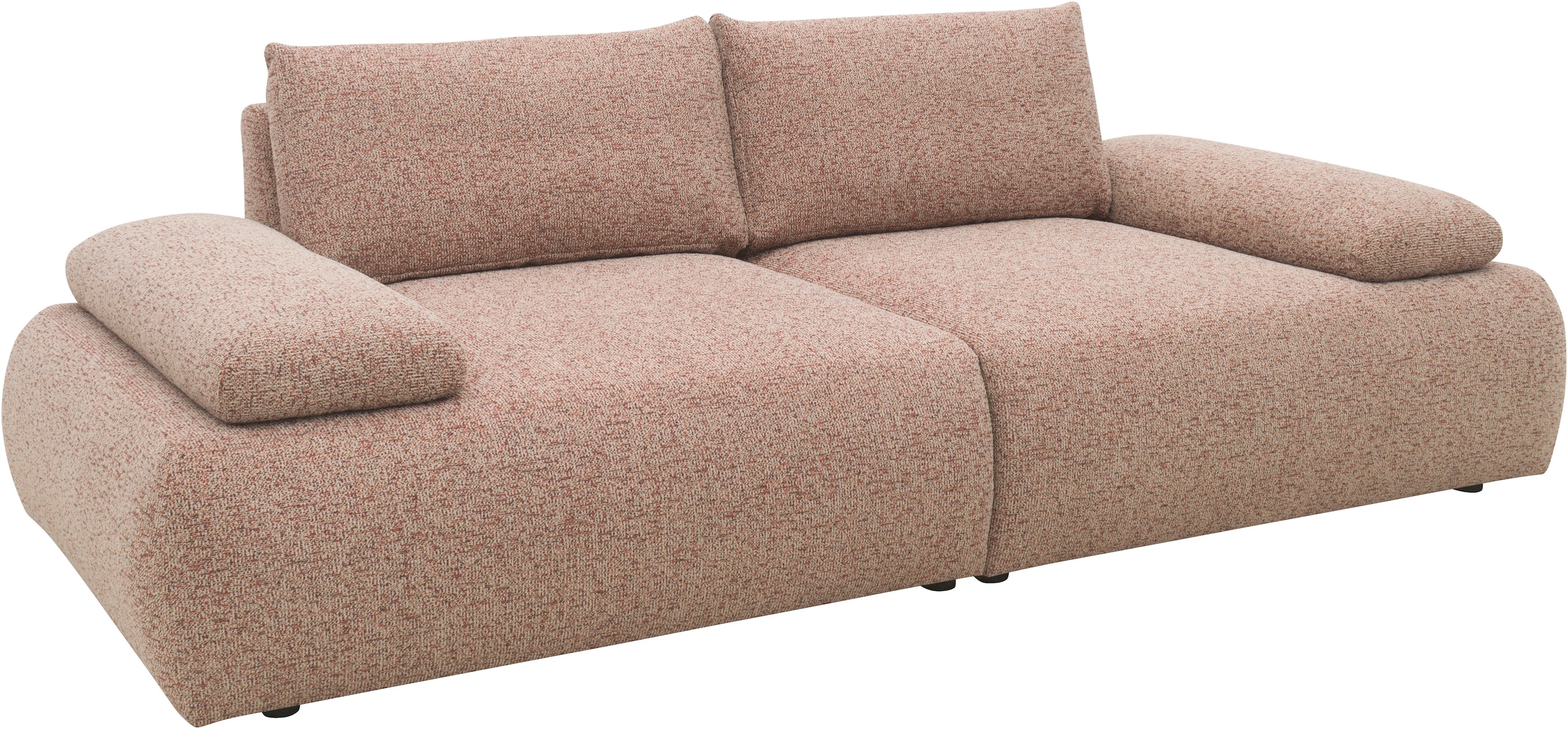 DOMO collection Big-Sofa »800016 Megasofa Breite 244cm, Federkernunterfederung«, (2 St.), moderner Strukturstoff aus 95% Polyester und 5% Baumwolle