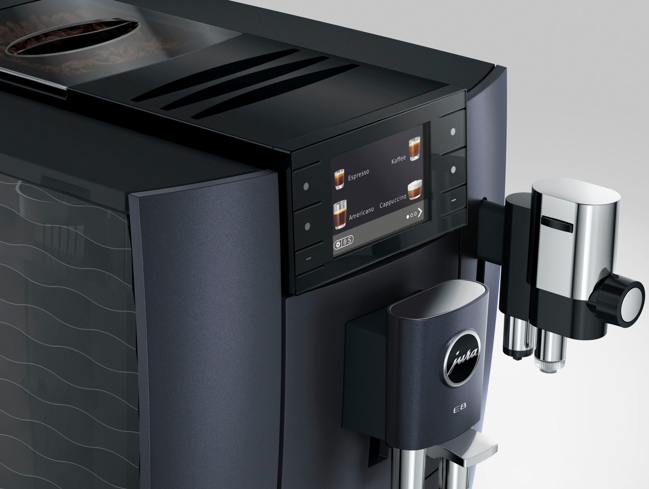 JURA Kaffeevollautomat »15749 E8 (ED), Cosmic Black« 27 Spezialitäten, WiFi, Hot & Light Brew, Sweet