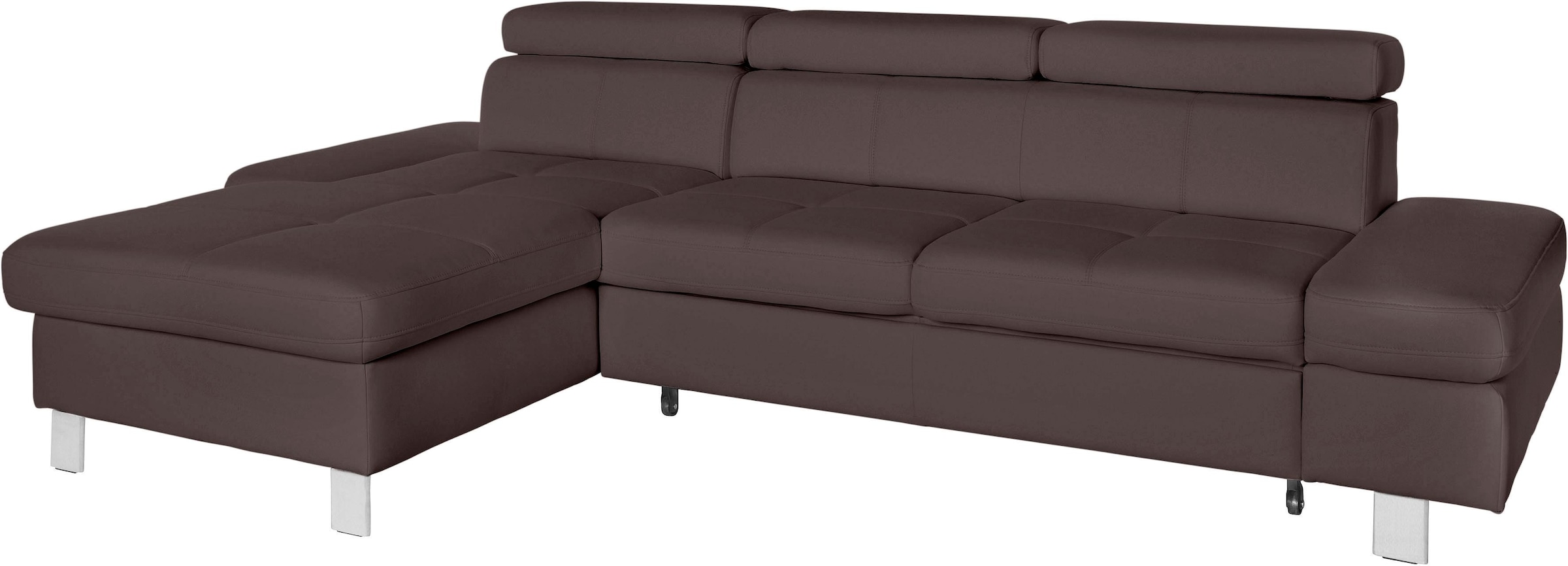 exxpo - sofa fashion Ecksofa »Fiji, hochwertige Detailverarbeitung, Breite 292cm, L-Form« bequem durch Kopf- und Armteilverstellung, wahlweise mit Bettfunktion