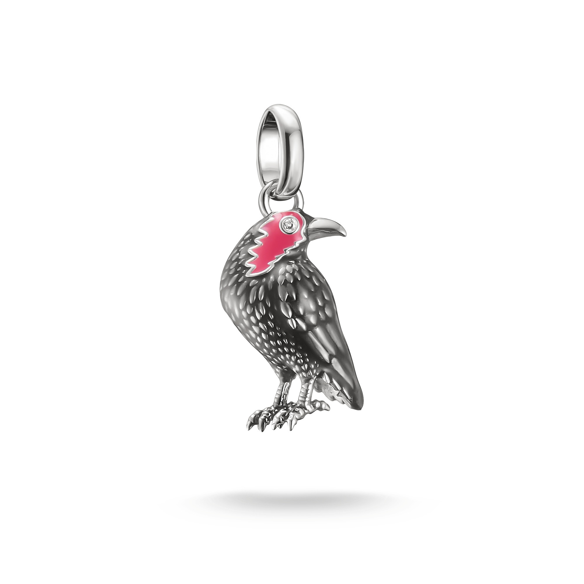 Thomas Sabo Damen Charm-Einhänger »Wednesday Krähen-Design-Charm - Connect« mit Zirkonia (synth.)