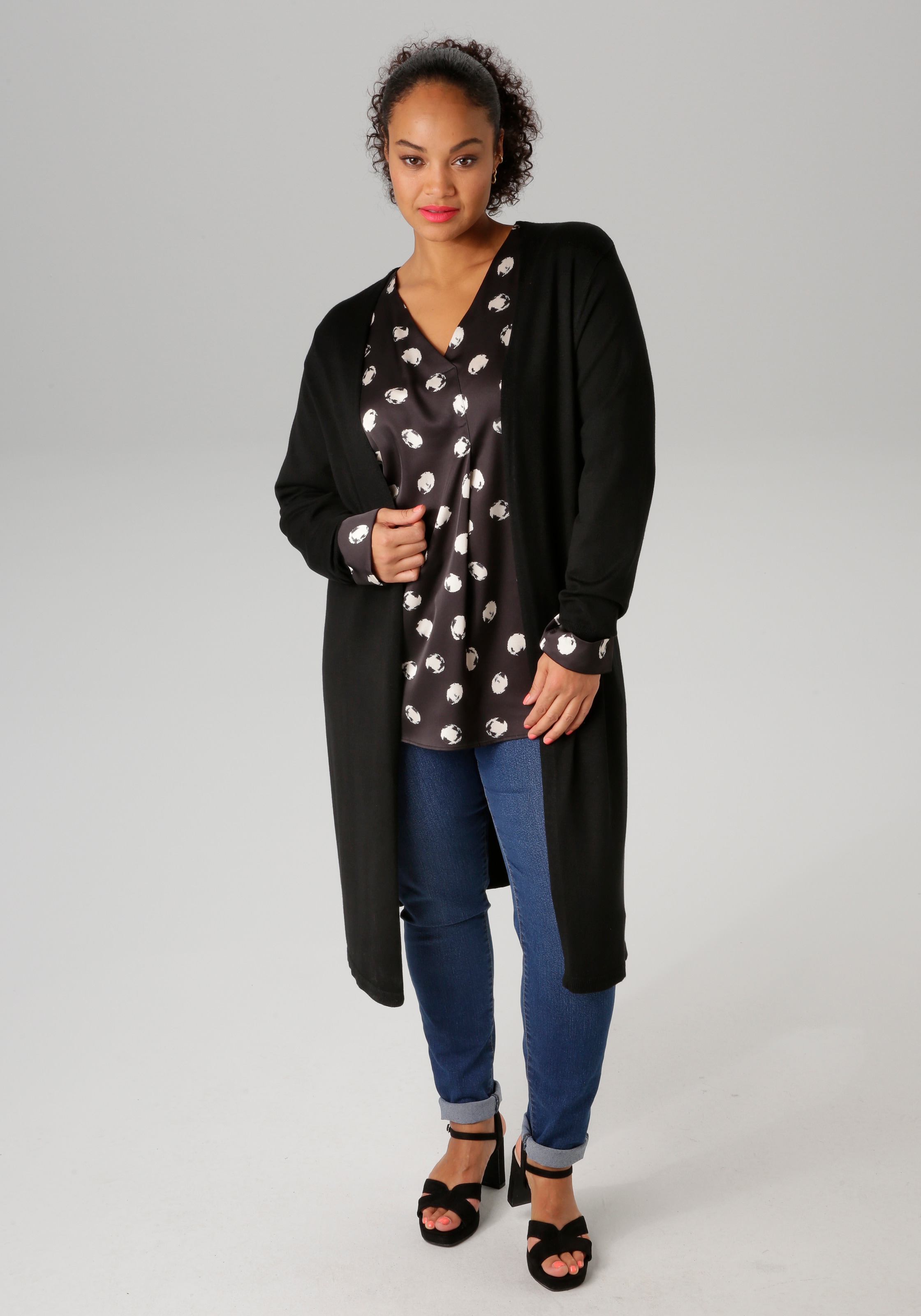 Aniston PLUS Strickjacke, in trendiger Farbpalette