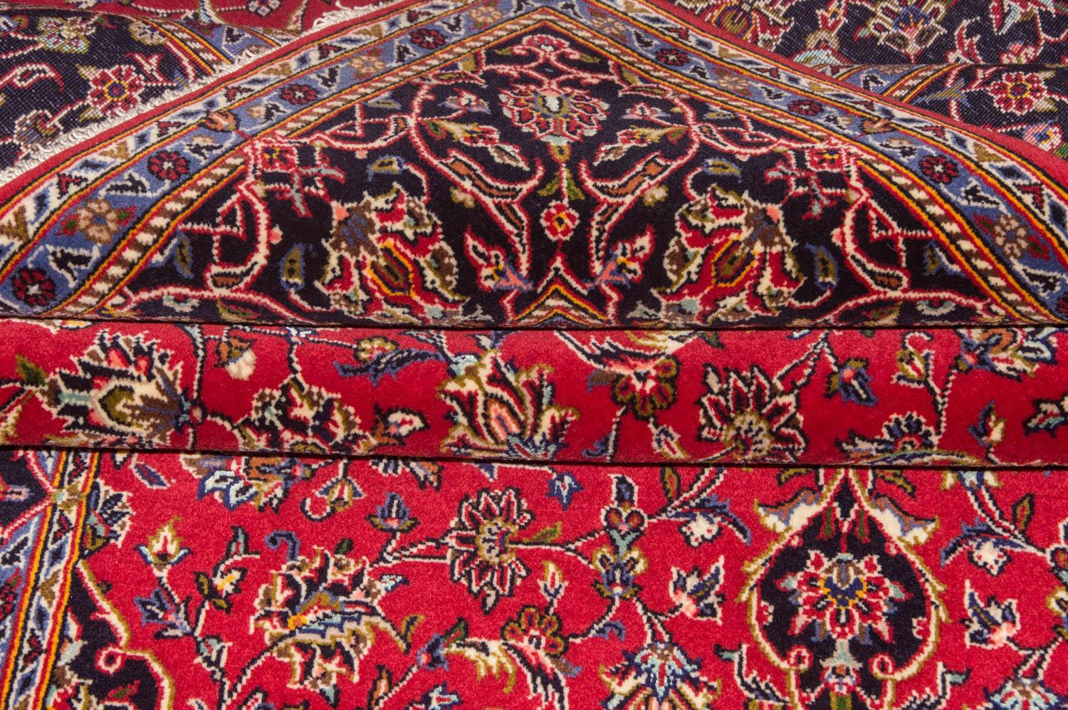morgenland Teppich »Keshan Teppich handgeknüpft rot«, rechteckig