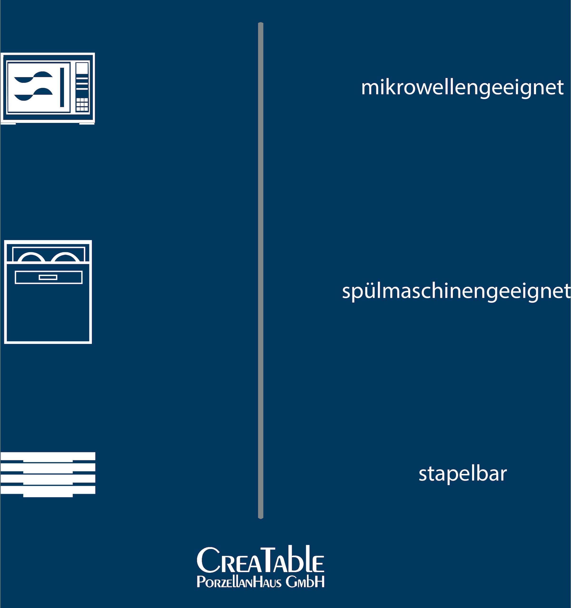 CreaTable Teller-Set »Nordic Fjord«, (Set, 18 tlg.), je 6 Speiseteller 26 cm, Suppenteller 22,5 cm, Dessertteller 19,5 cm