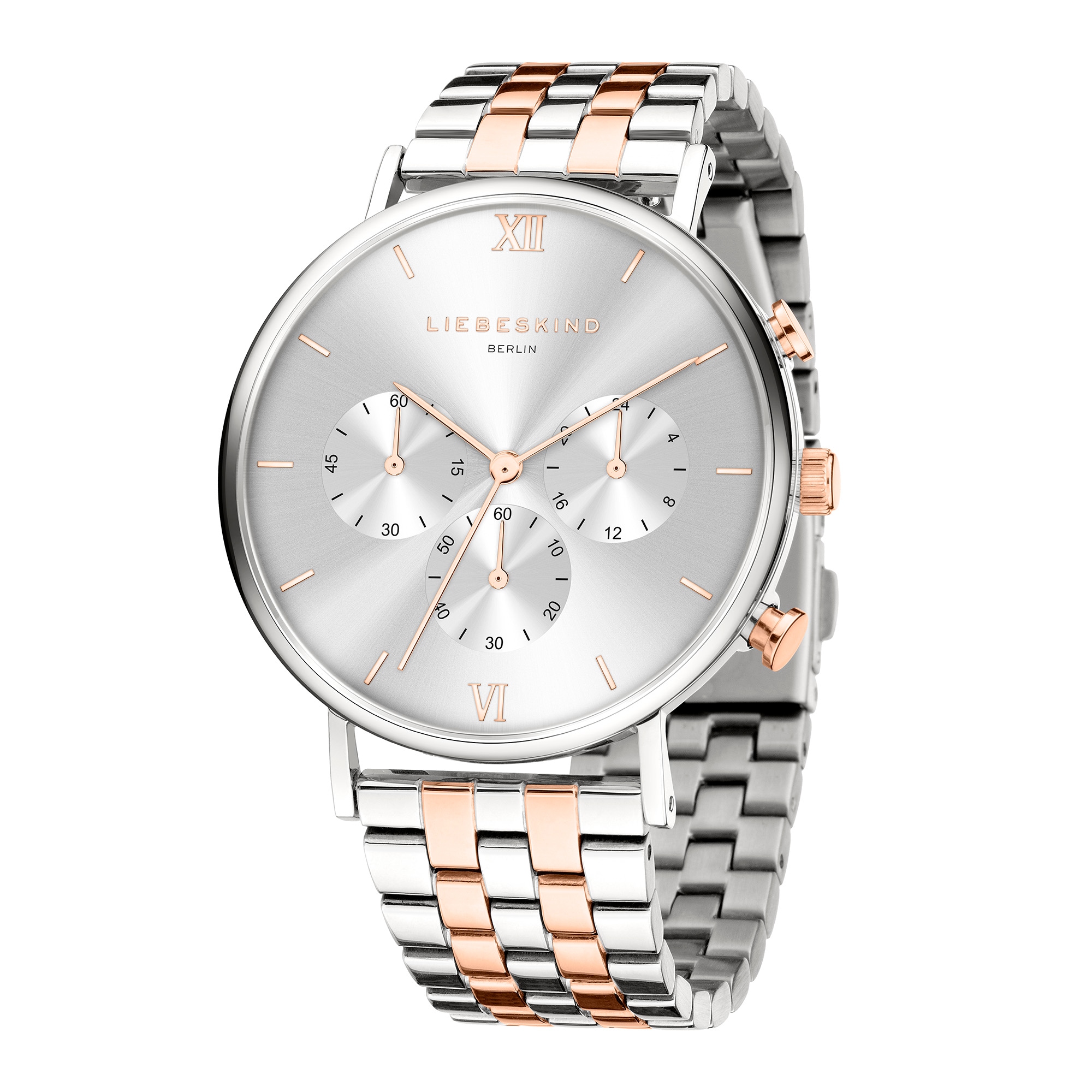 Liebeskind Berlin »Modern Chronograph« Quarzuhr, Armbanduhr, Damenuhr, Edelstahlarmband, analog