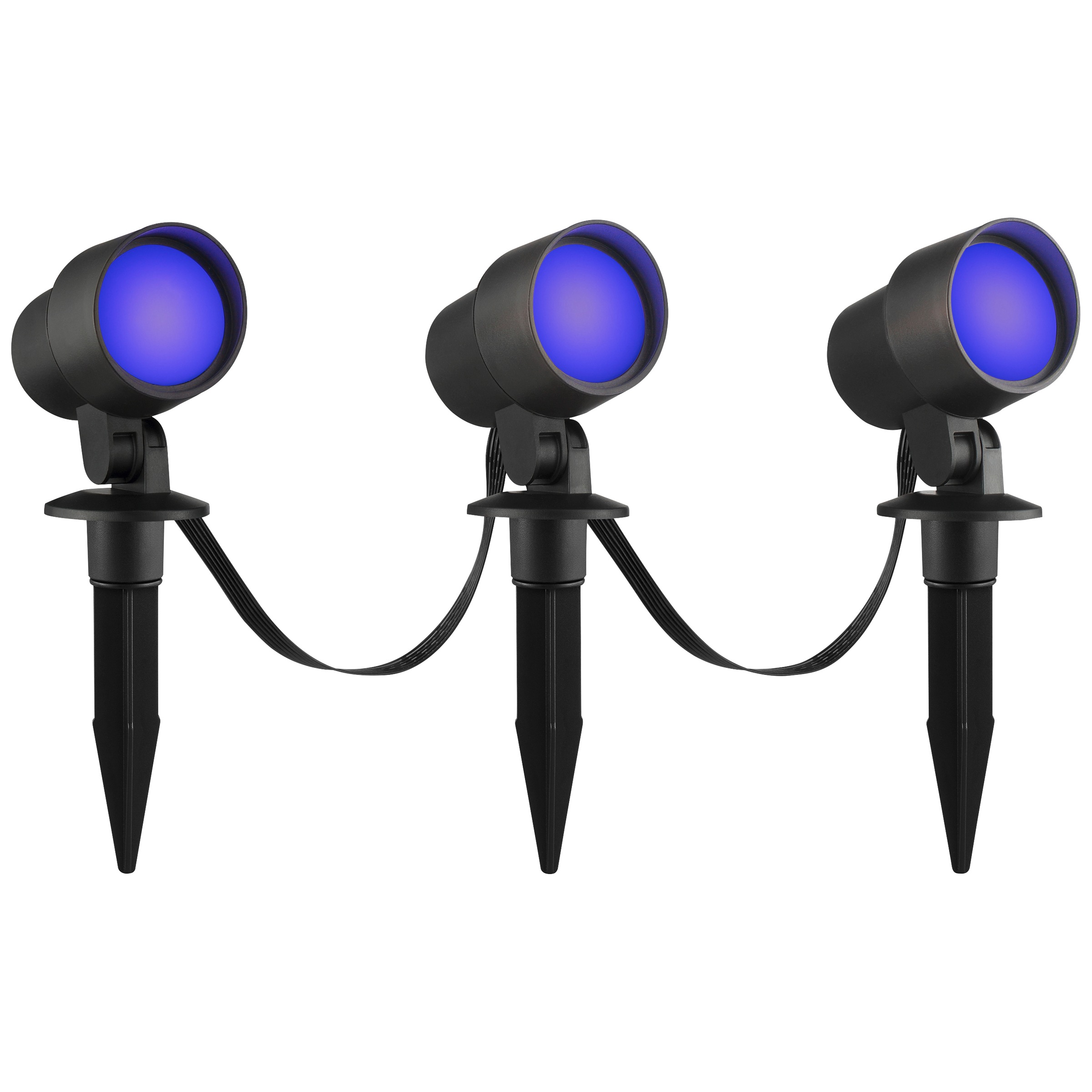 Brilliant LED Gartenleuchte »Kamara« LED-Modul 3 Stk. RGB | warmweiß - kaltweiß LED Gartenspieß Set, dimmbar, RGB, CCT, IP44, schwarz, App steuerbar