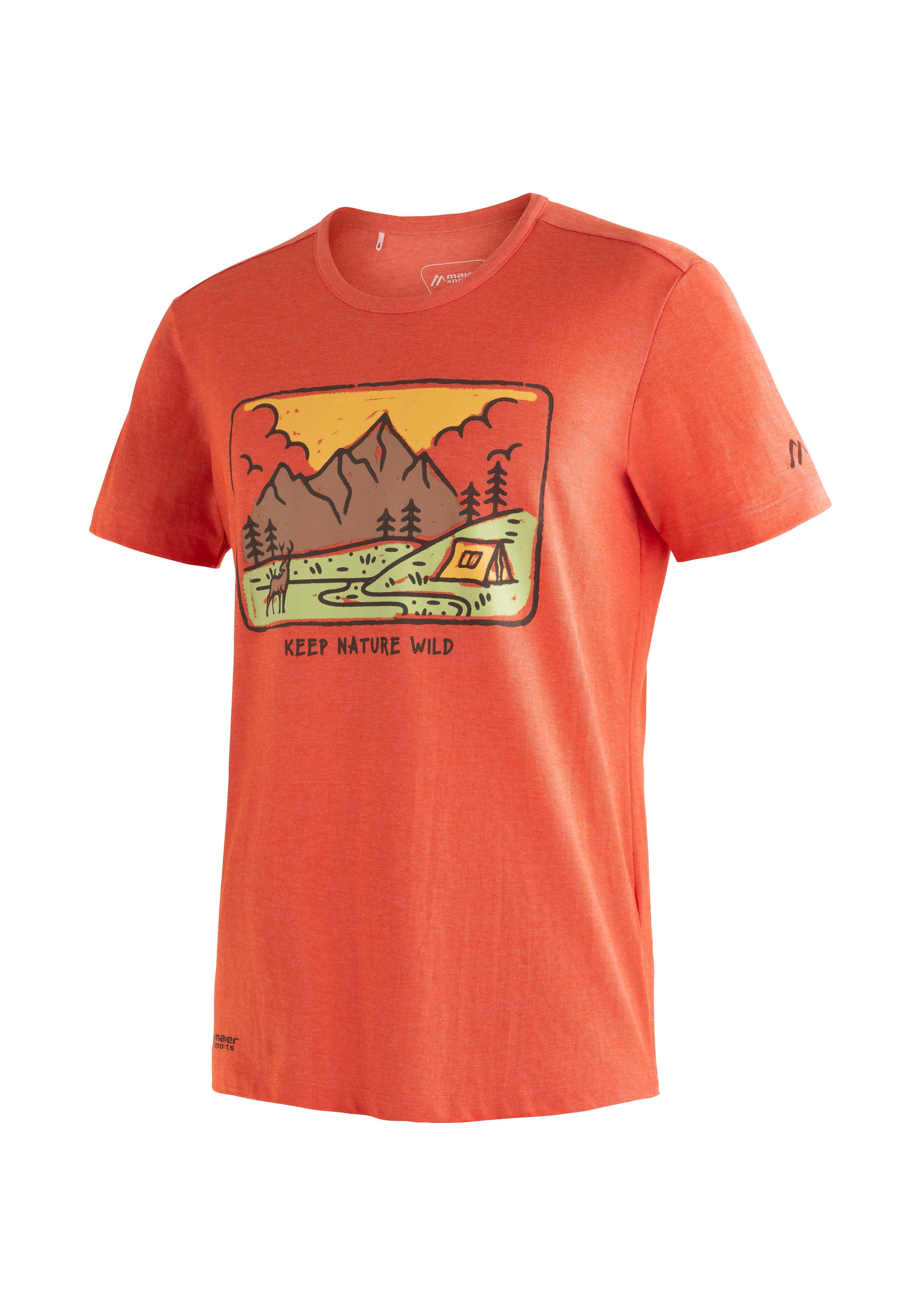 T-Shirt »Burgeis 16 M«, Herren Kurzarmshirt mit Print für Wandern und Freizeit