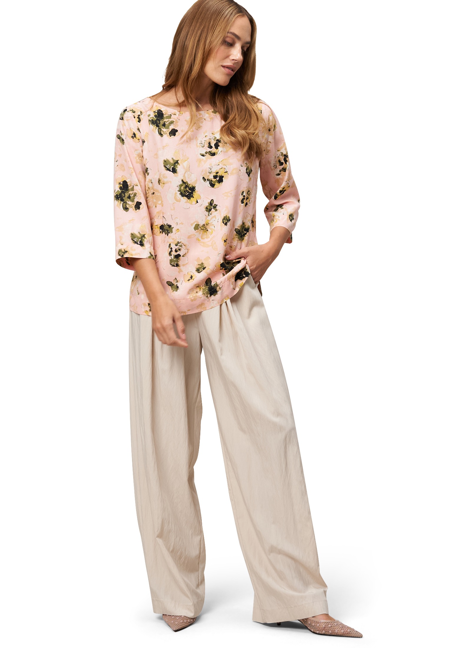 Zero Shirtbluse »Viskosebluse mit Blumenmuster«