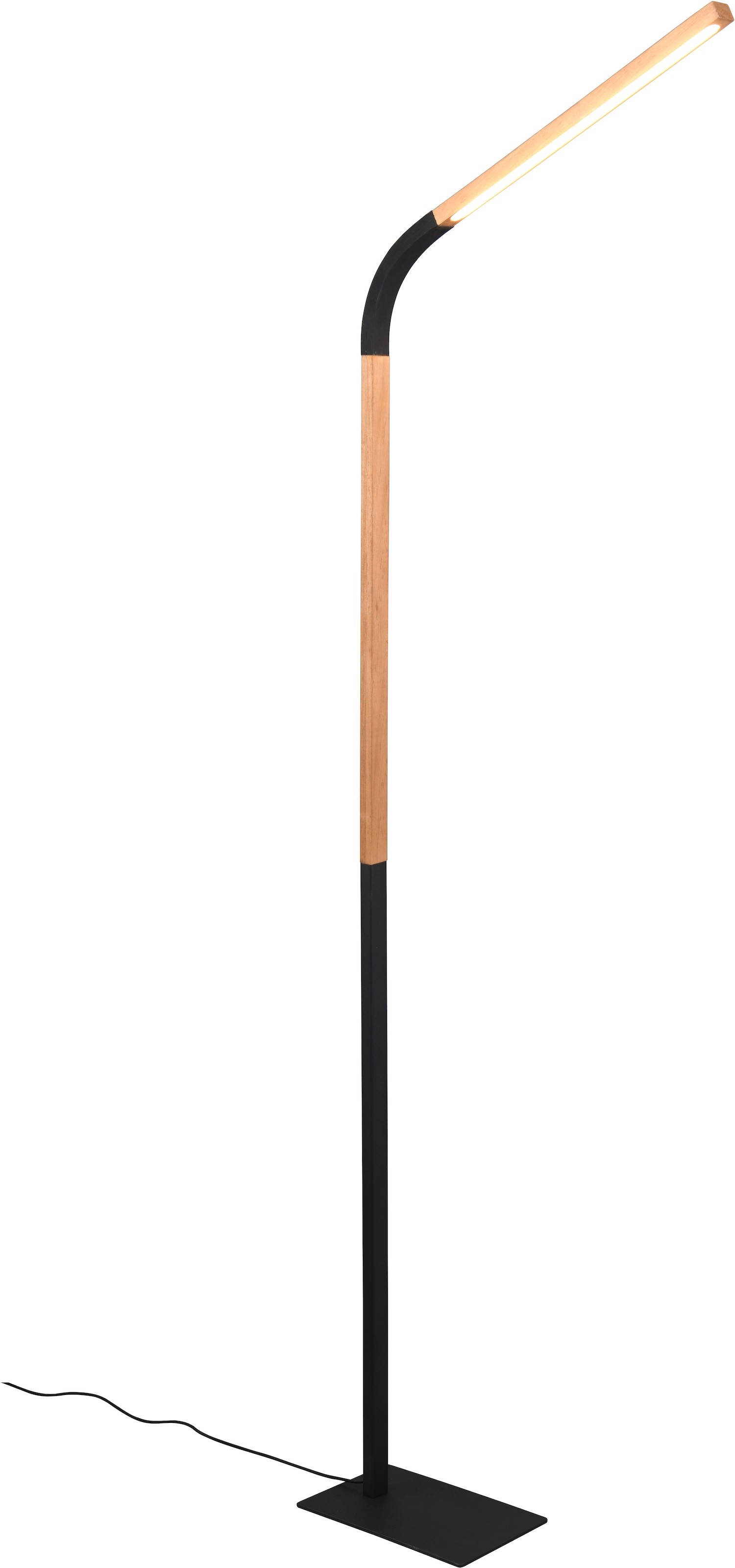 TRIO Leuchten LED Stehlampe »NORRIS, Stehleuchte mit Fußdimmer und Flexarm, Leseleuchte H. 140cm« LED-Board 1 Stk. Warmweiß 11W 1400 Lumen warmweiße LED, dimmbar per Fußschalter (3 Stufen)
