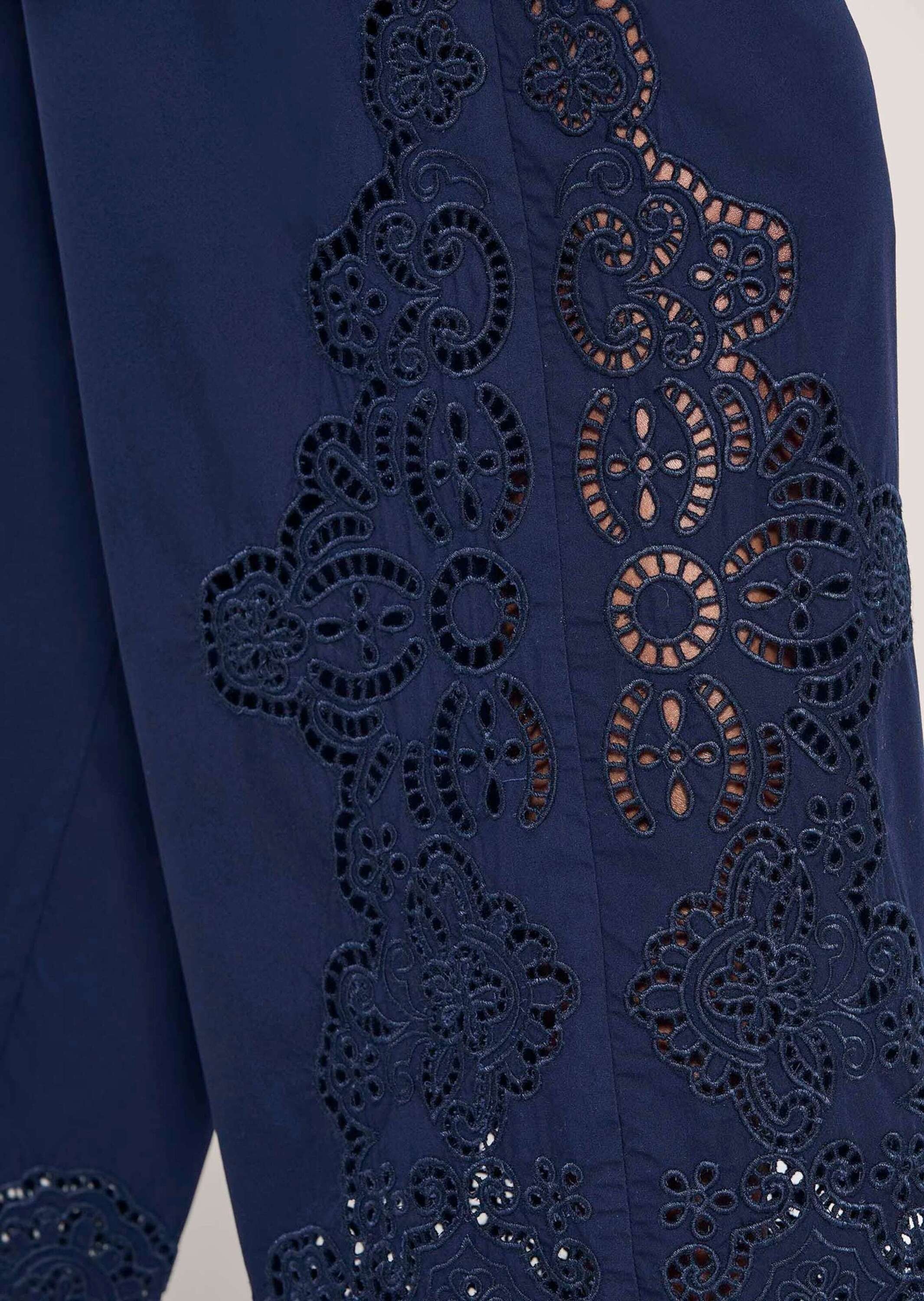 MADELEINE Culotte »Culotte Sommerhose mit Lochstickerei«  Weite Hose mit Lochstickerei