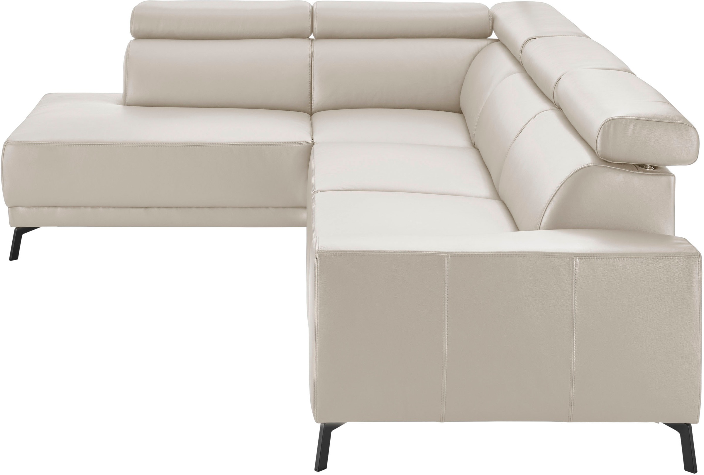 3C Candy Ecksofa »Greve modern und bequem, inkl. manueller Kopfteilverstellung, L-Form«, wahlweise mit motorischem Sitzvorzug