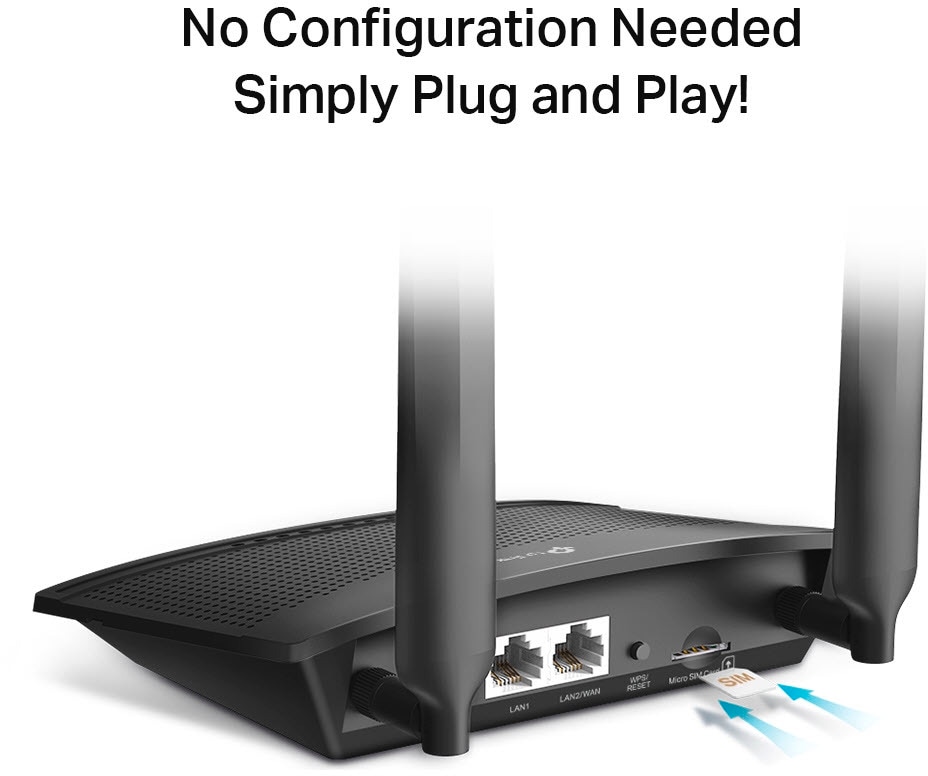 TP-Link 4G/LTE-Router »TL-MR100 300Mbit/s Wireless N 4G LTE Router«