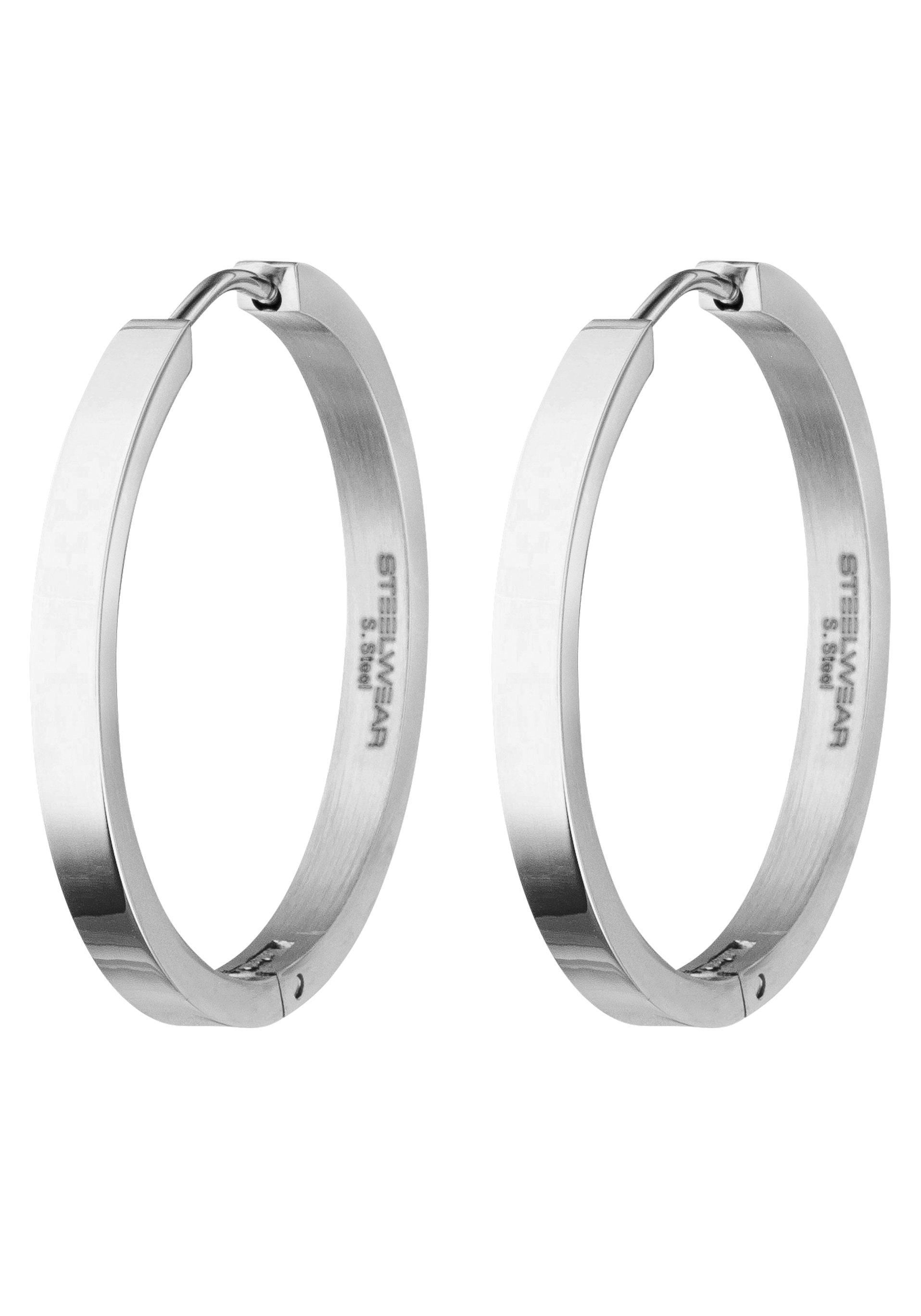 STEELWEAR Paar Creolen »Schmuck Geschenk Ohrschmuck Barcelona, Gold + Silber, versch. Größen«