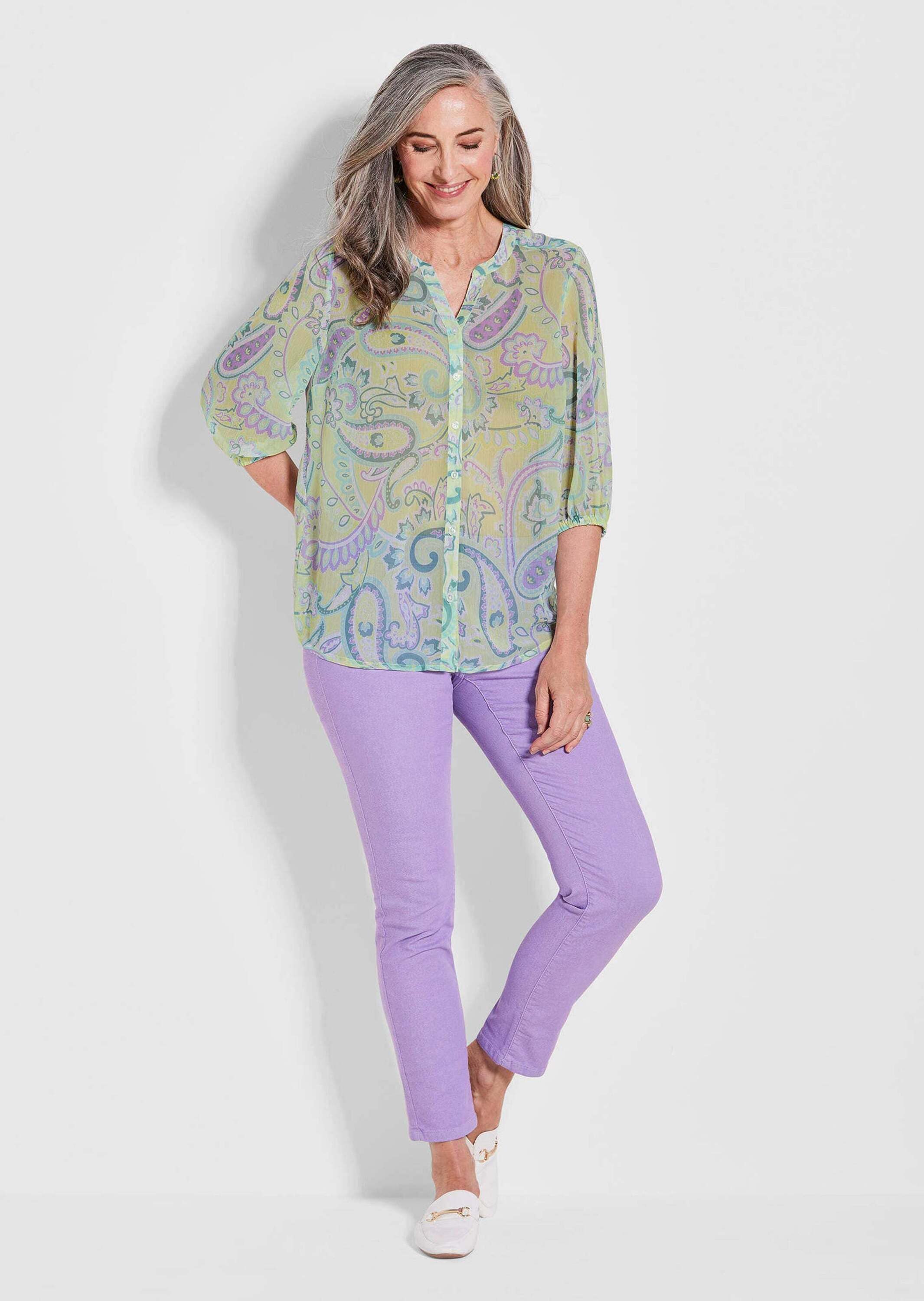 GOLDNER Chiffonbluse »Druckbluse mit Paisley-Muster«
