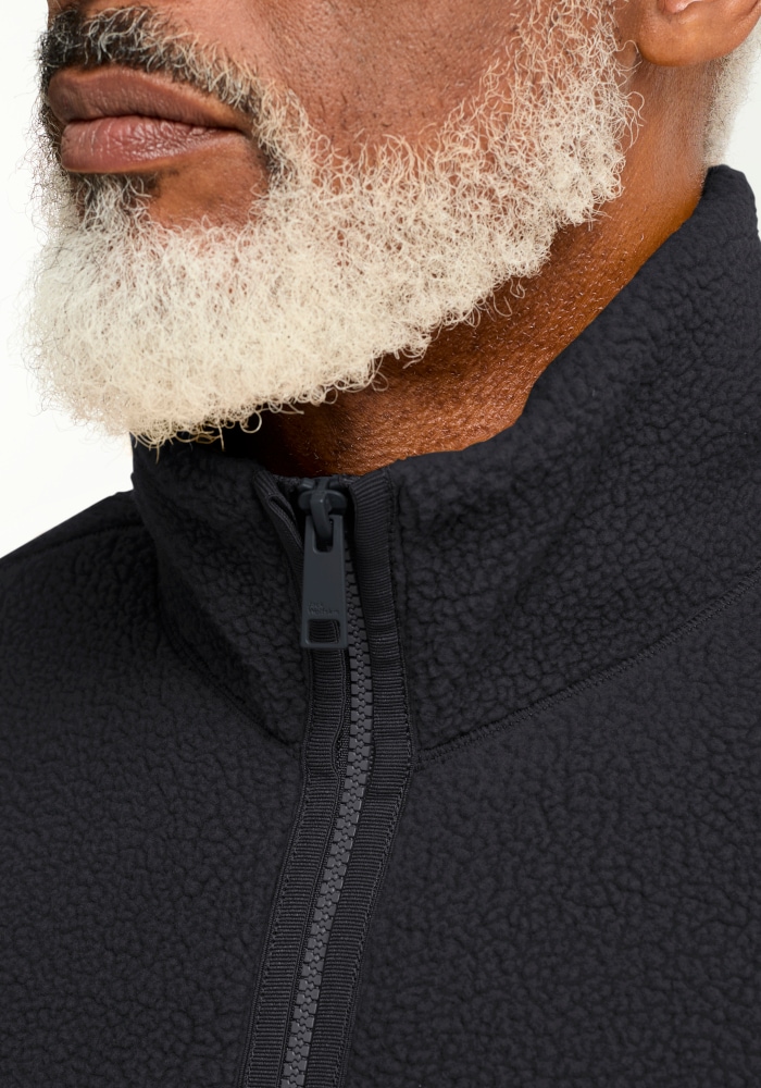 Jack Wolfskin Fleecejacke »LITE CURL FZ M« Sherpa-Fleecejacke, 2-Wege-Reißverschluss, Mesh-Futter