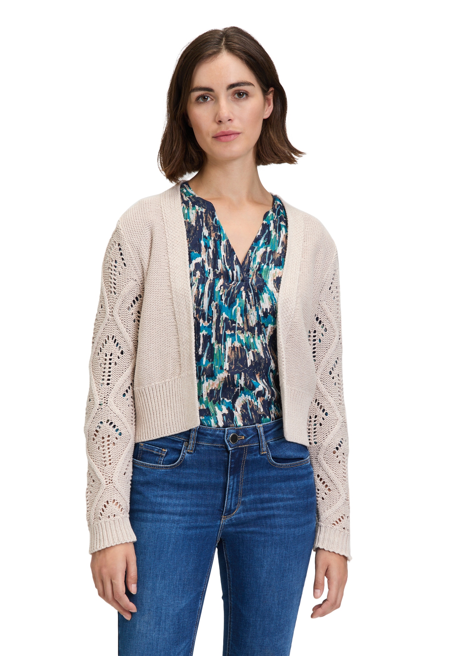 Betty&Co Strickjacke »Grobstrickjacke ohne Verschluss«