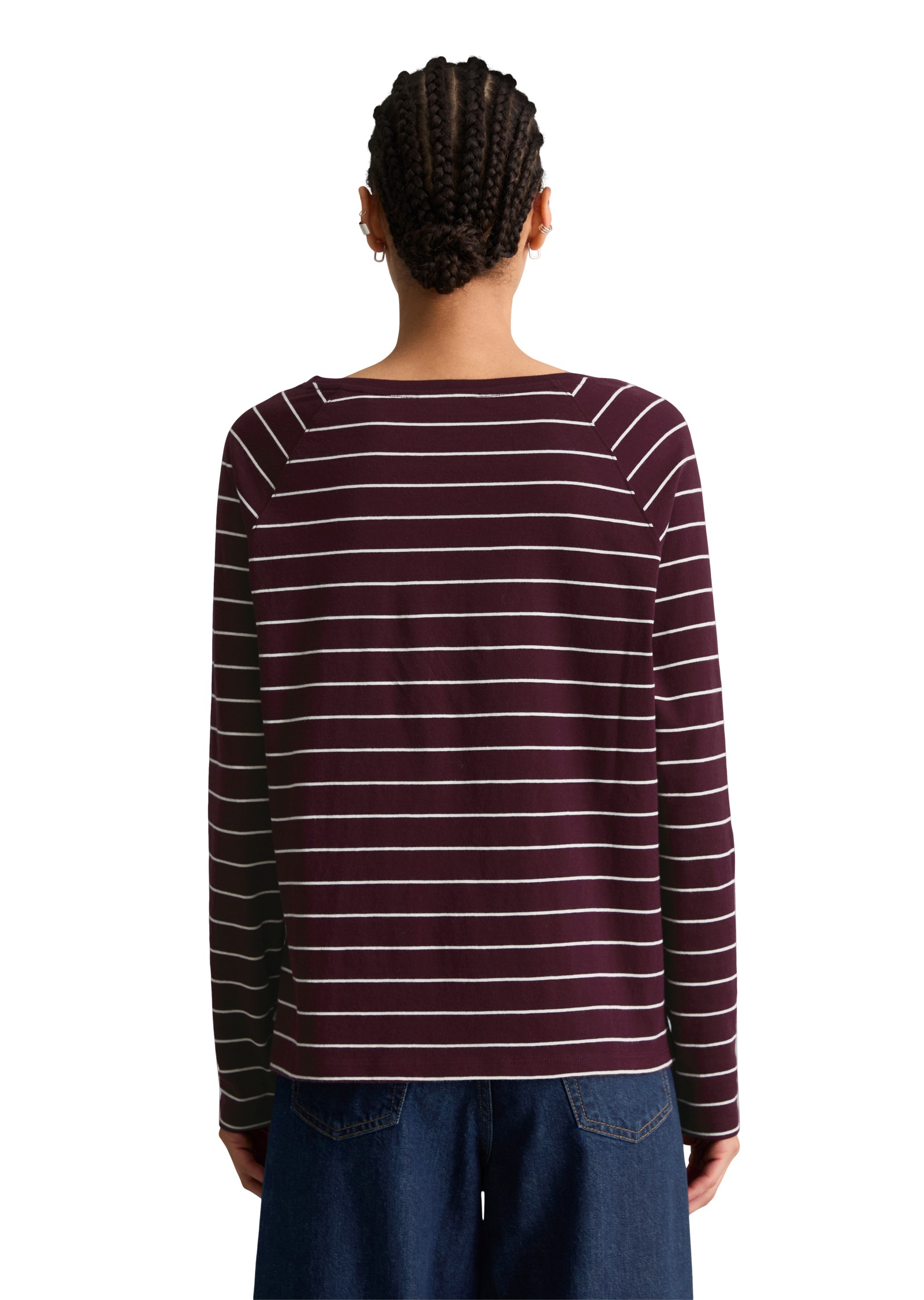 Marc O'Polo DENIM Longsleeve Gestreift, relaxed aus Loose Knit Jersey