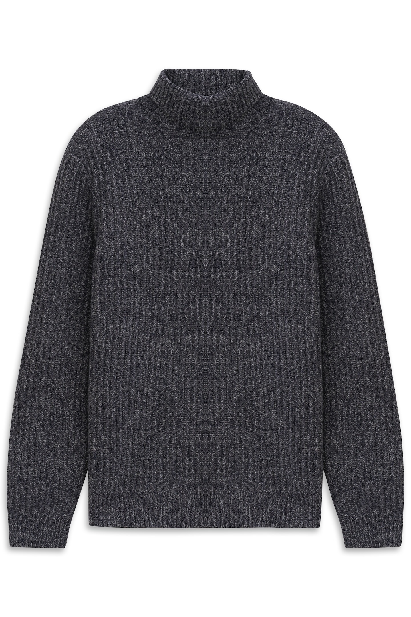 bugatti Rollkragenpullover »Regular Fit«, Grobstrick aus einem Wollmix
