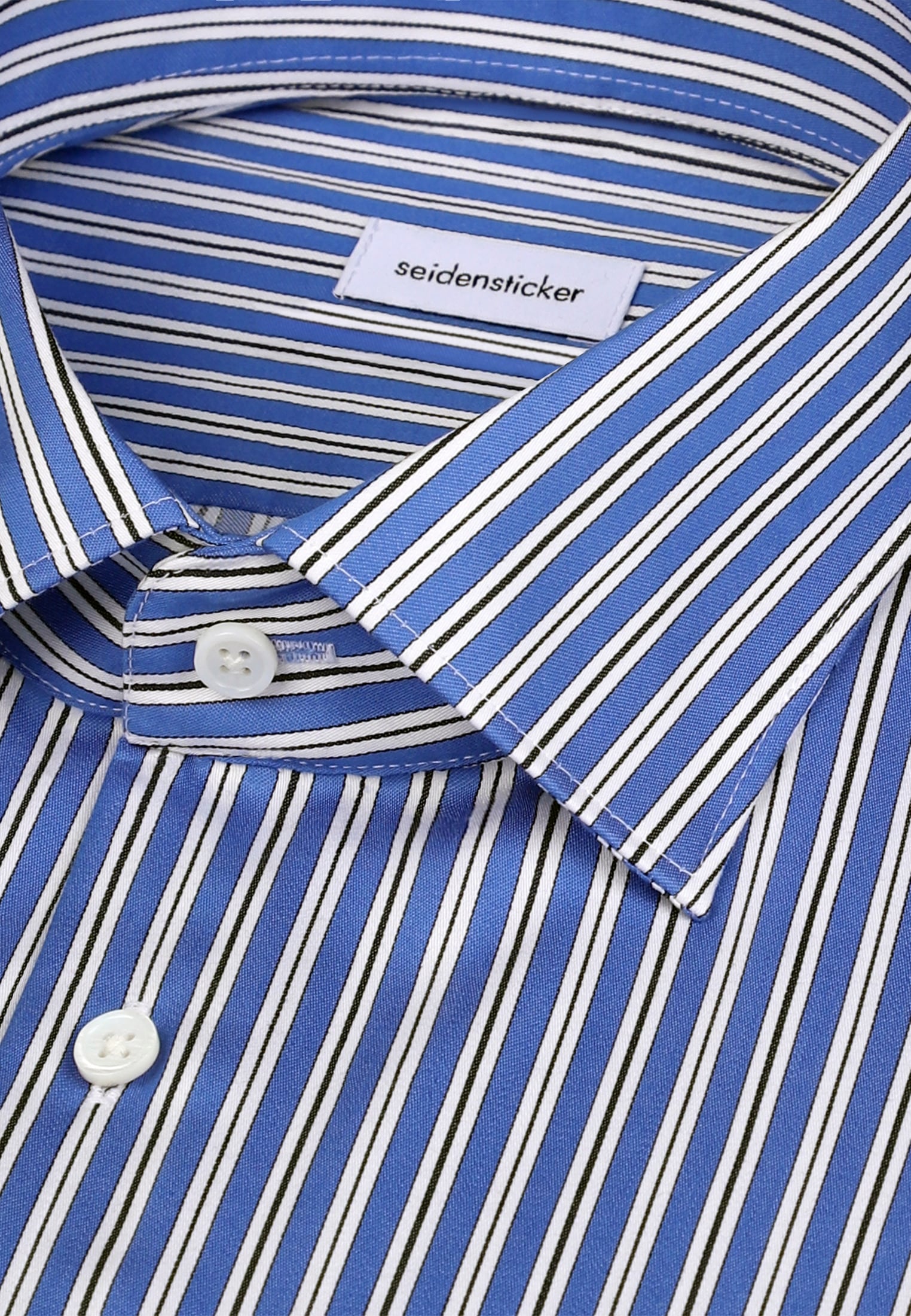 seidensticker Businesshemd »Schwarze Rose« Slim 1/1 Kentkragen Gestreift