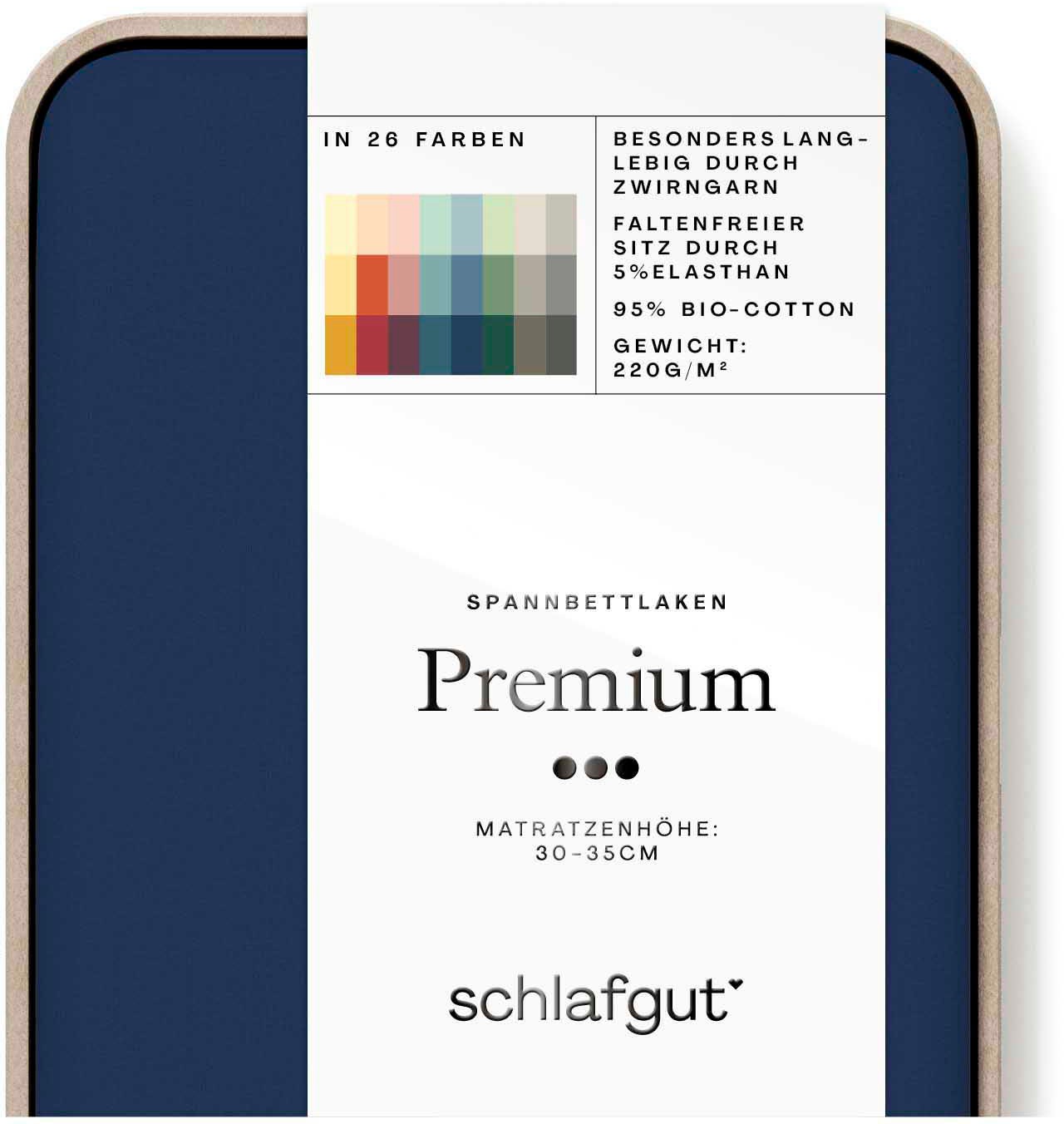 Schlafgut Spannbettlaken »Premium«, Zero Waste Verpackung, PREMIUM Qualität