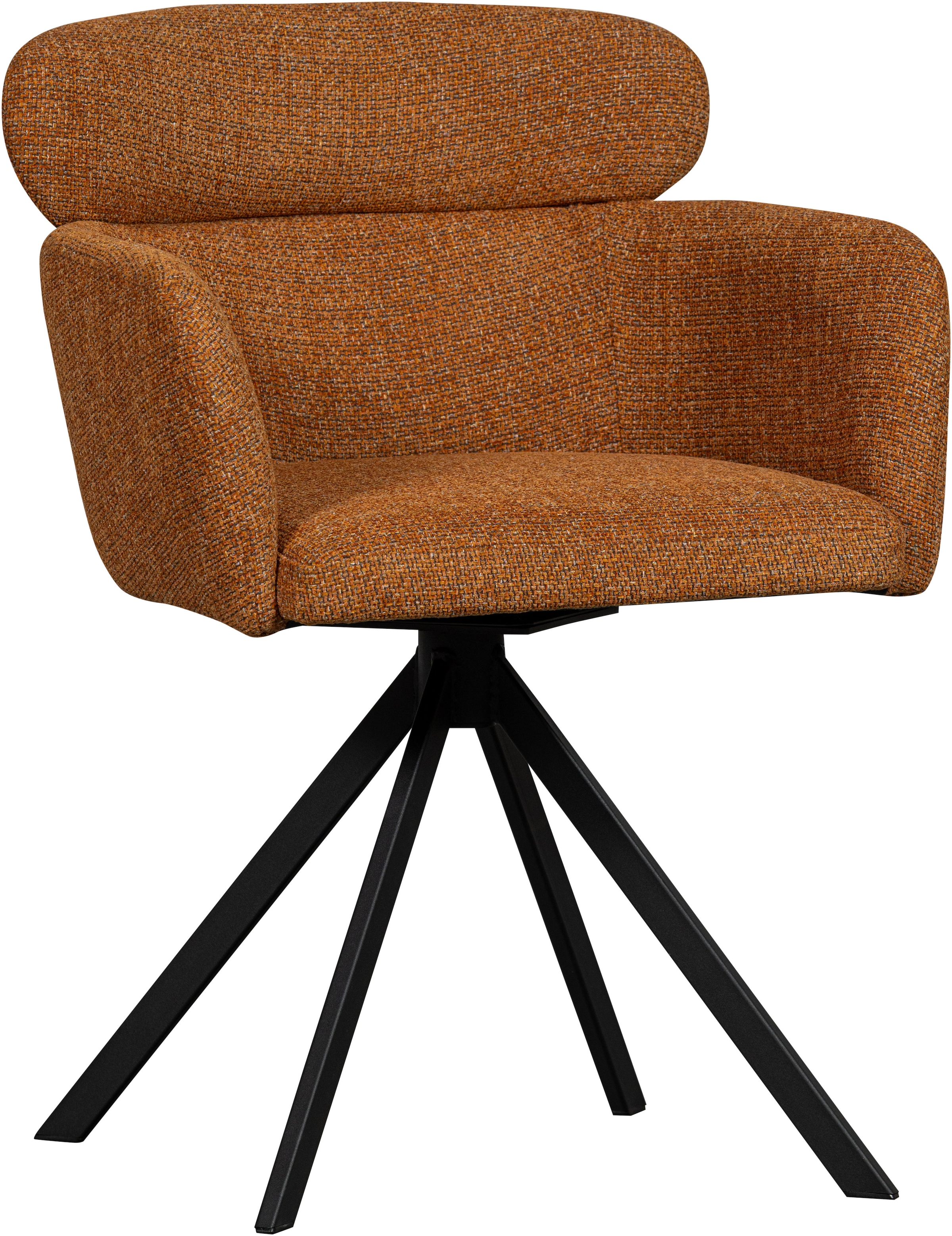 WOOOD Esszimmerstuhl »Fenne« (Set) 2 Stk.Polterstuhl mit Drehfuß, gewebtem Stoff, Höhe 80 cm