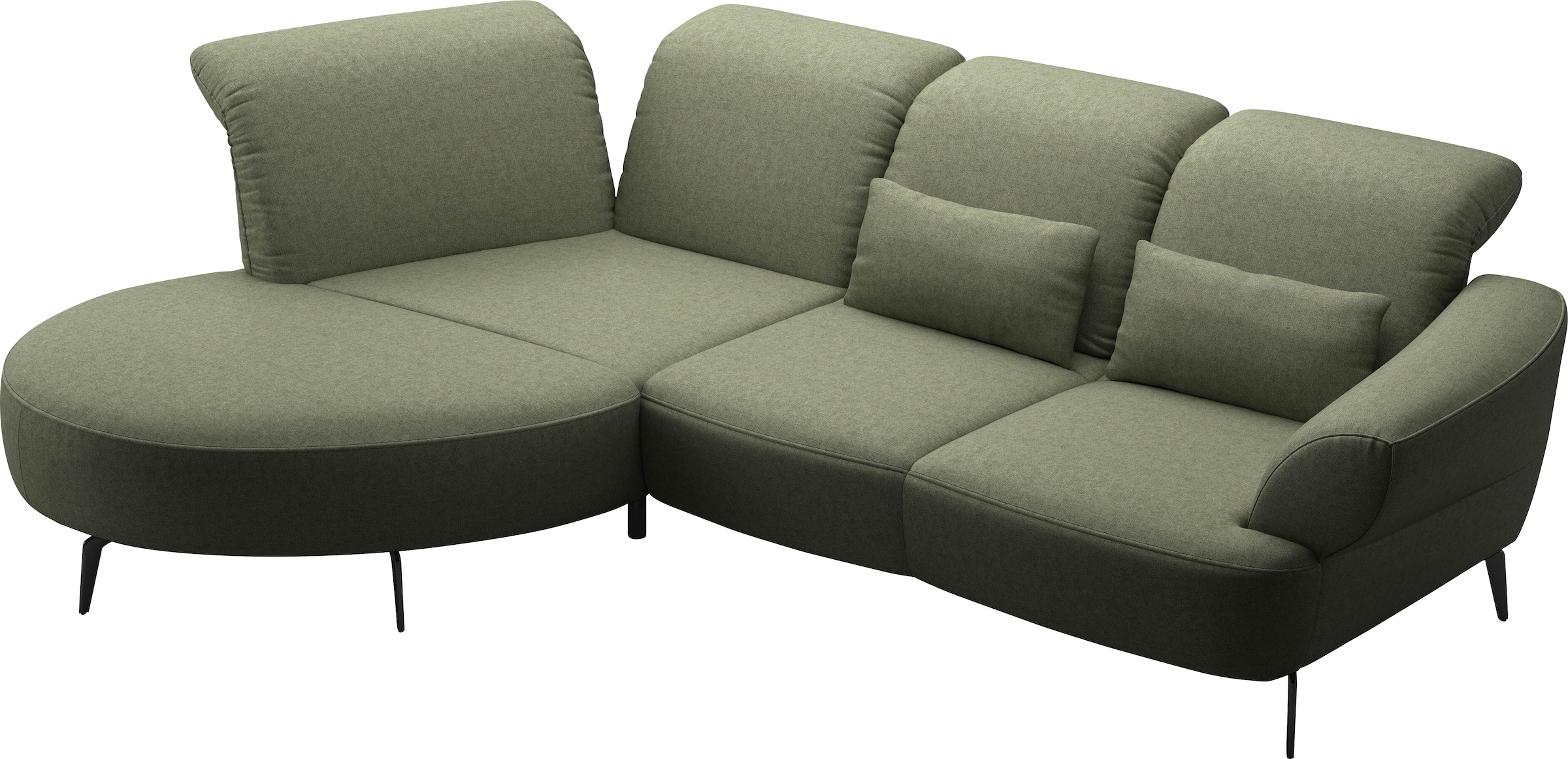 sit&more Ecksofa »Dance, L-Form, inkl. Sitztiefenverstellung«, inkl. Click&Seat, optional mit Kopfteilverstellung