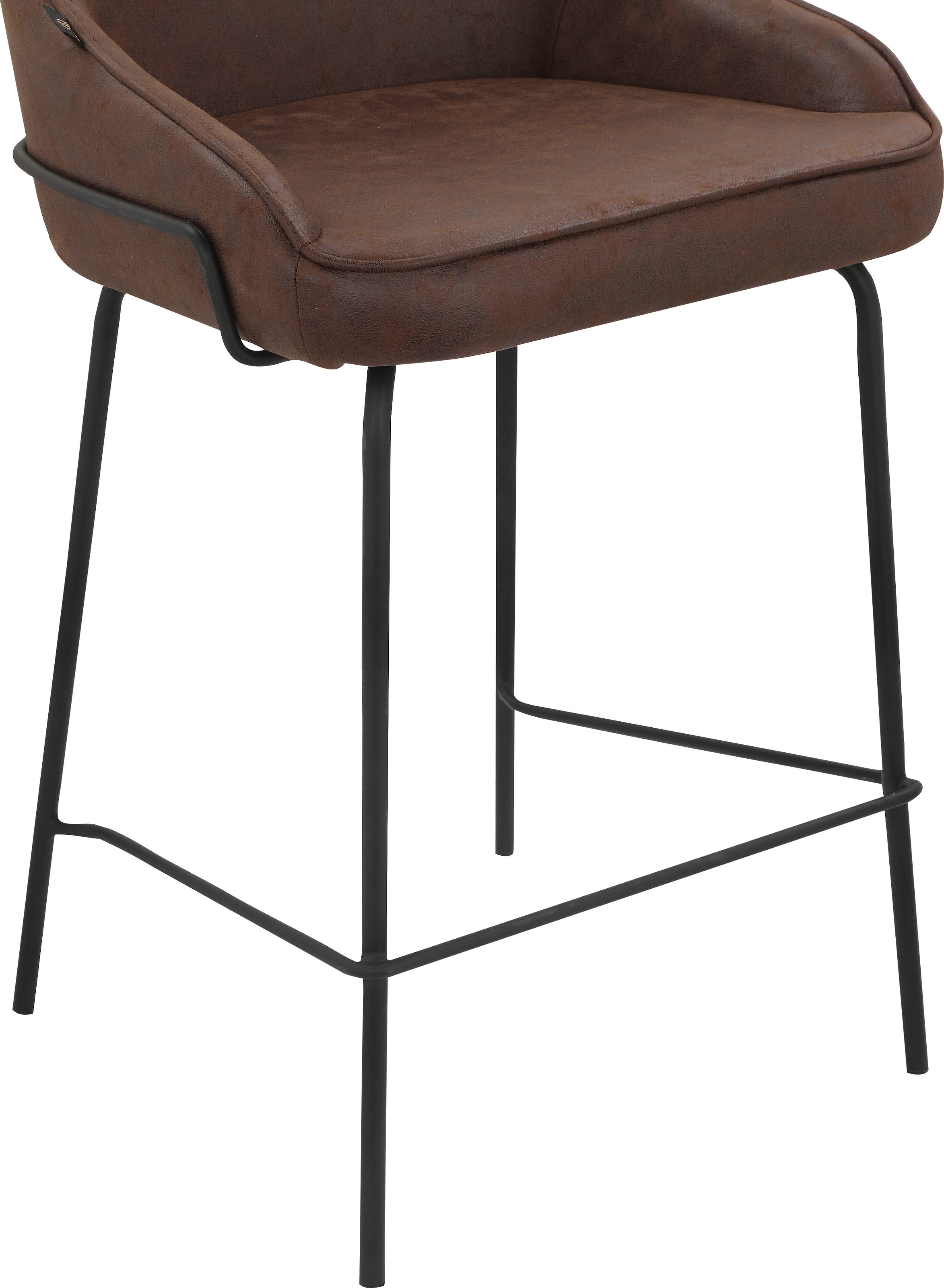 Leonique 4-Fußstuhl »Puant«, 2 St., Luxus-Microfaser, mit Stoff aus Polyester/recyceltem Polyester, Sitzhöhe 65 cm