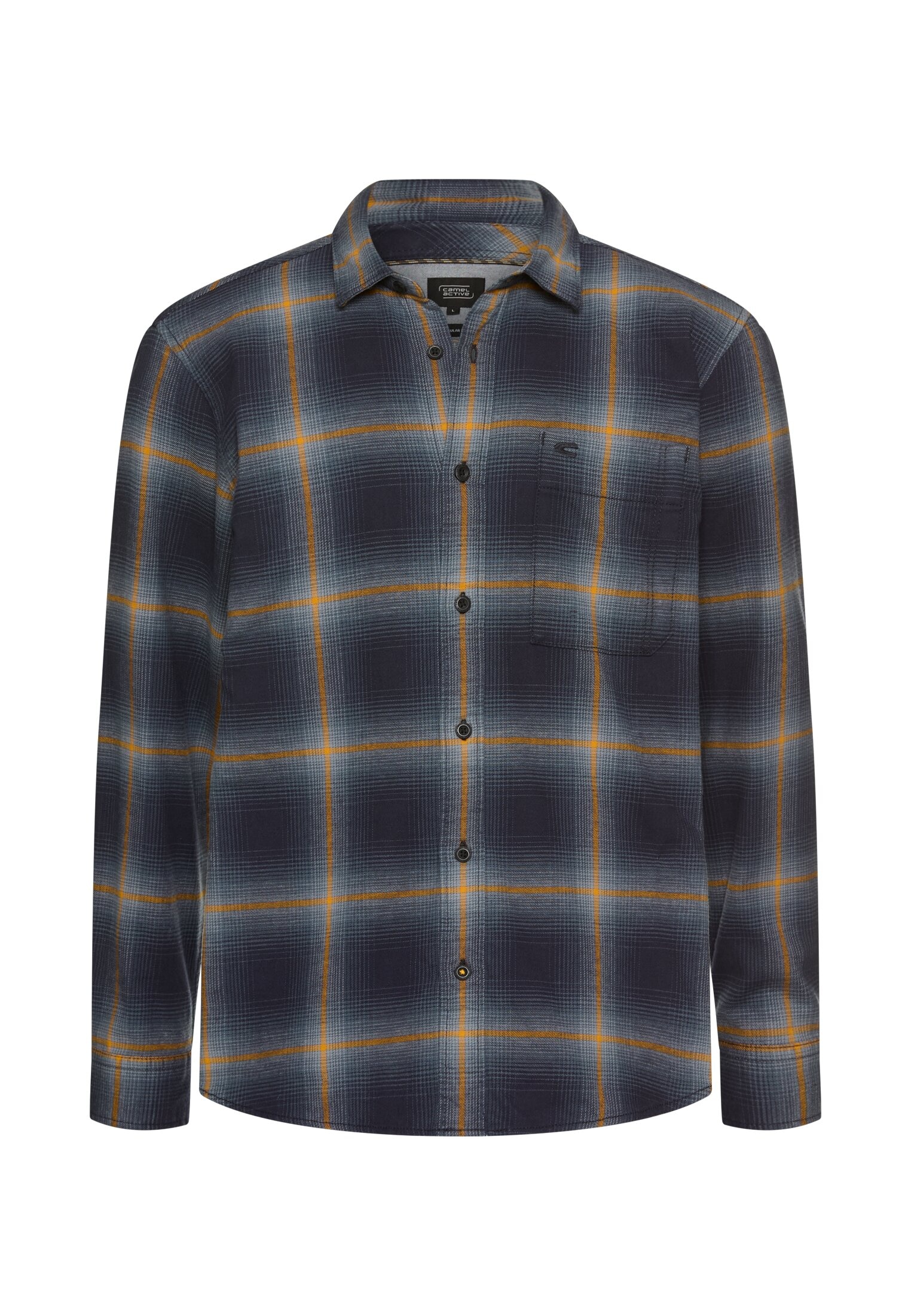 camel active Langarmhemd mit Logo Stickerei